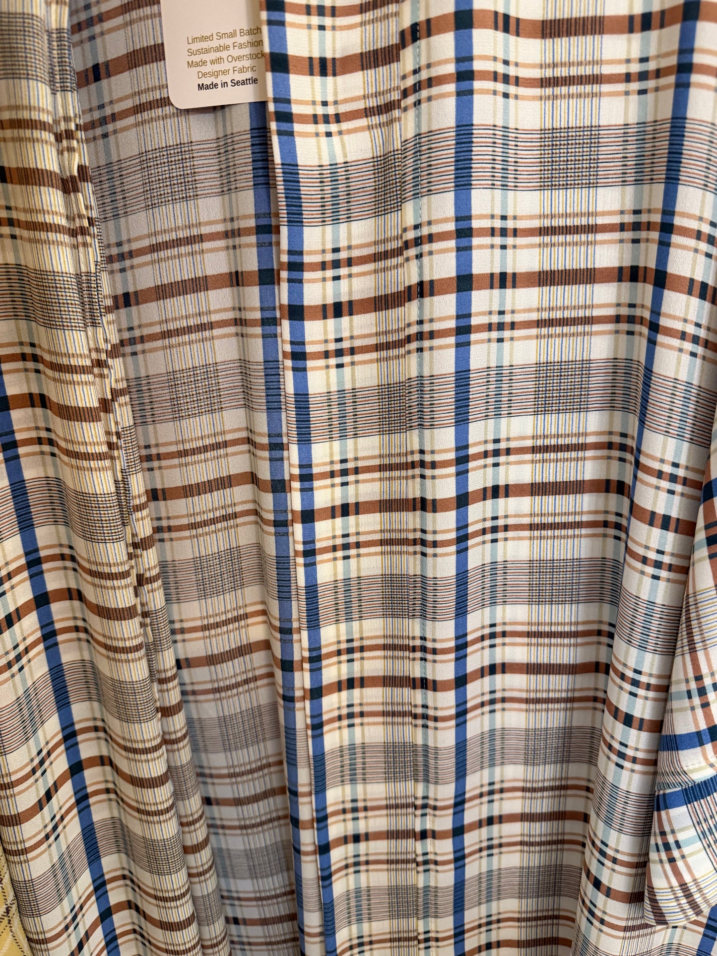 Nour Oversized Abaya - Heritage Coast Plaid