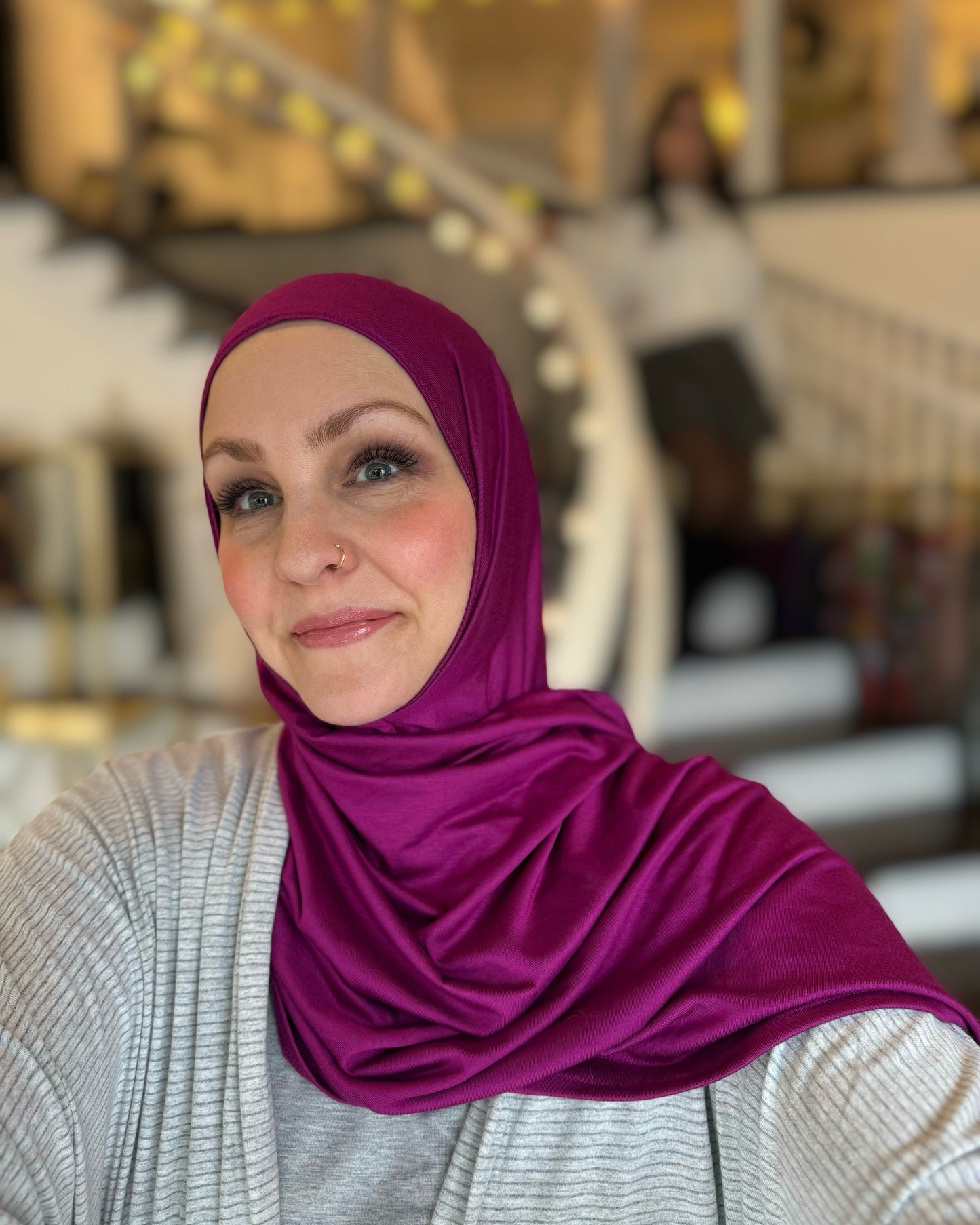 Jersey Hijab: Magenta Berry