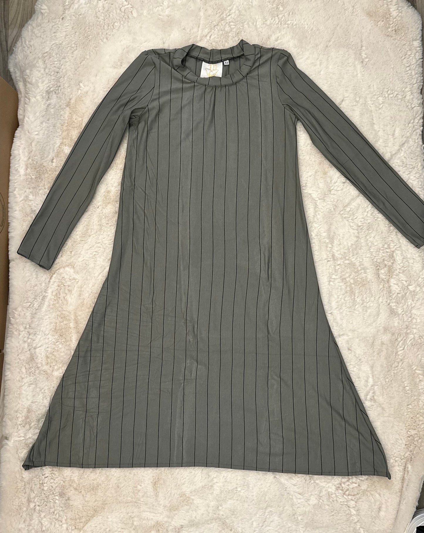 MC Everyday Tunic - Striped Dark Sage