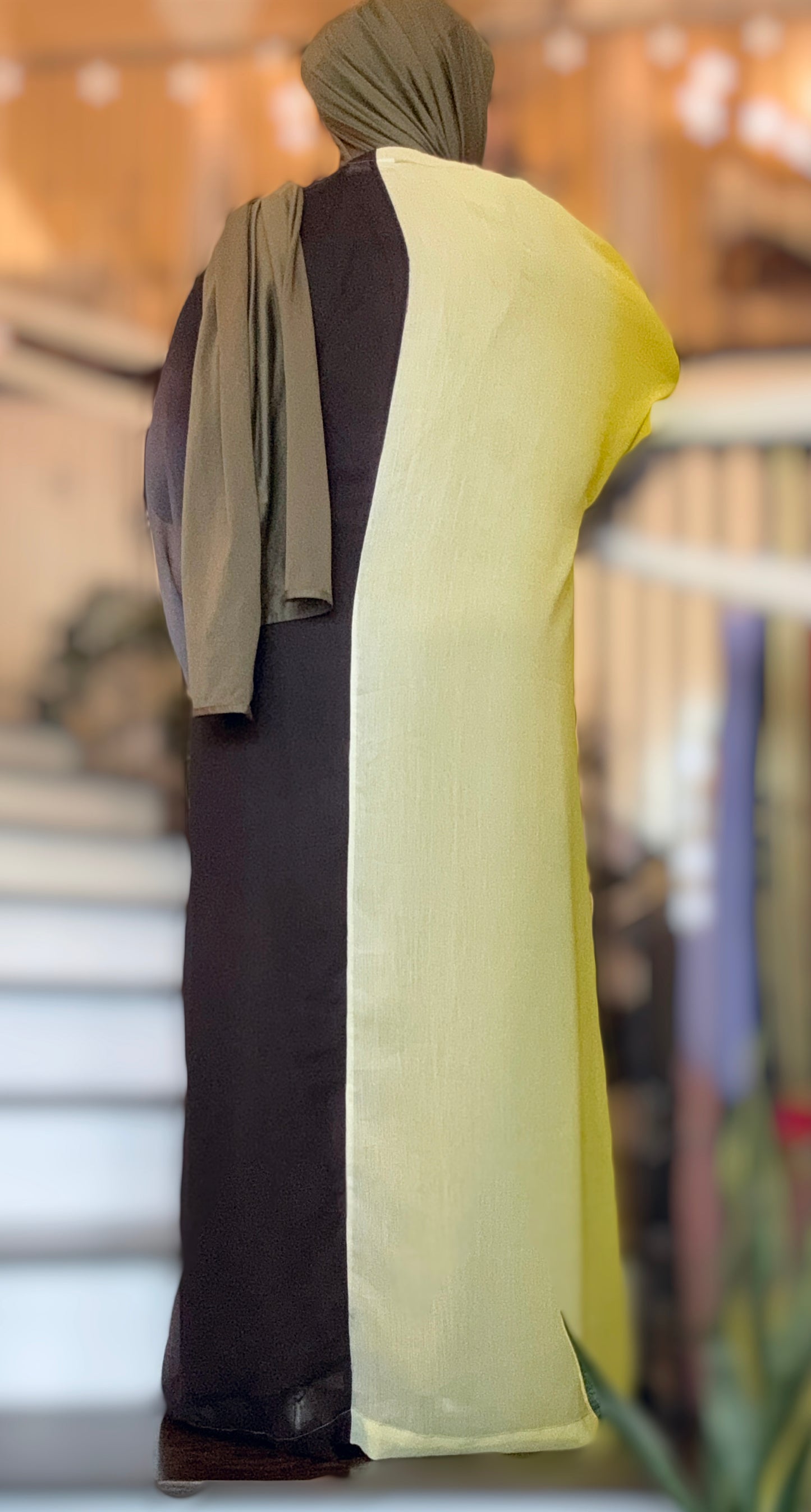 Signature MC Kimono: Black Grey Yellow Fade