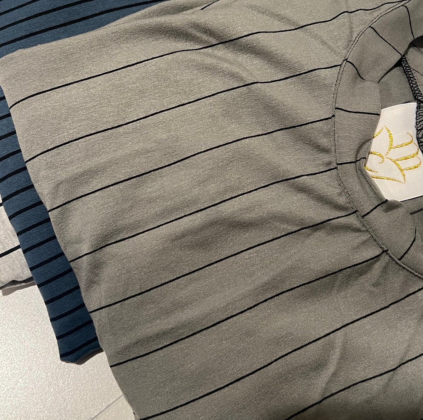 MC Everyday Tunic - Striped Dark Sage