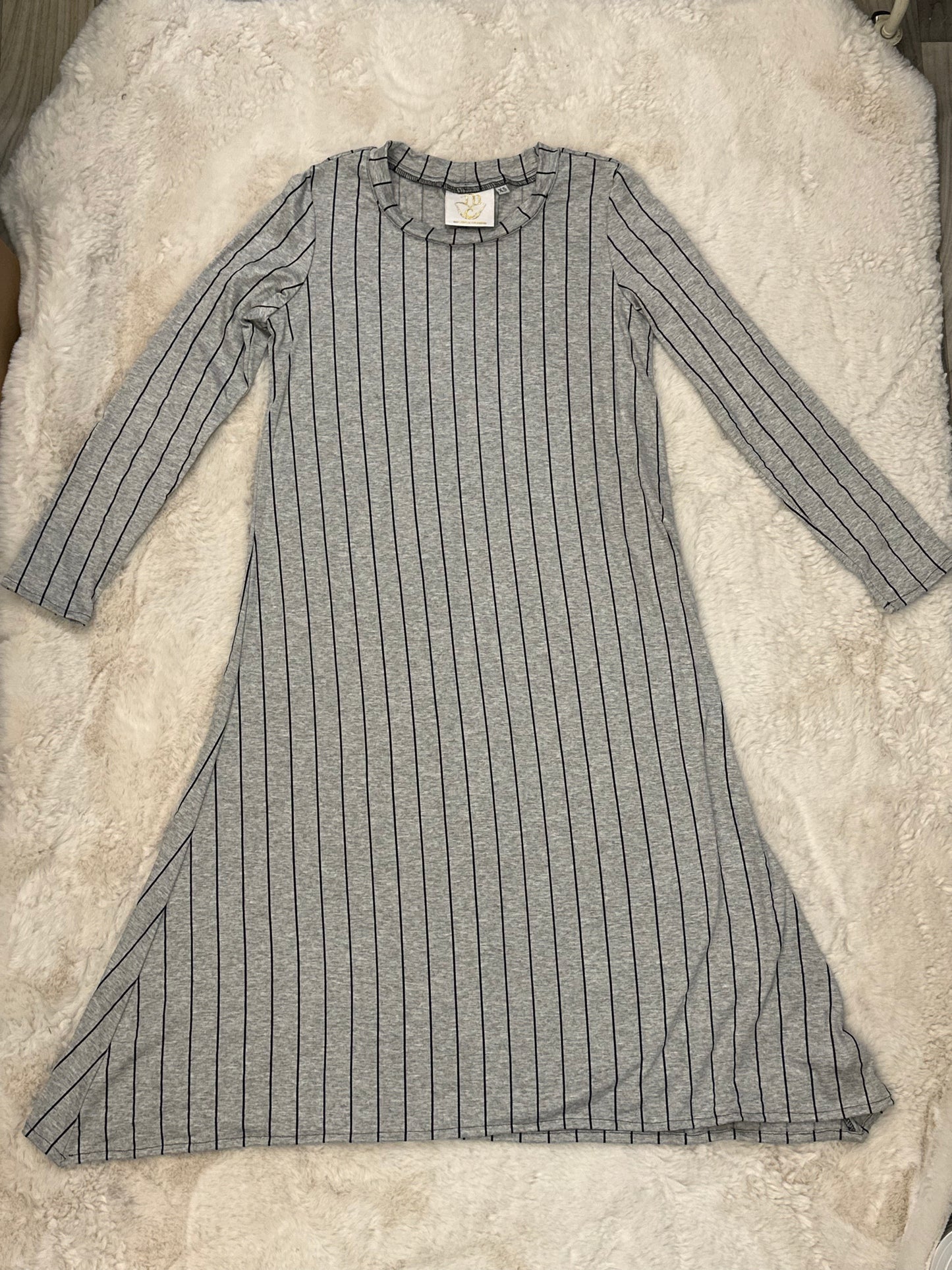 MC Everyday Tunic - Striped Heather Grey
