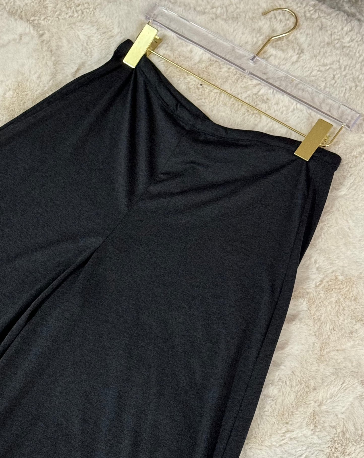 Performance Jersey Palazzo Pant: Smokin Hot Black