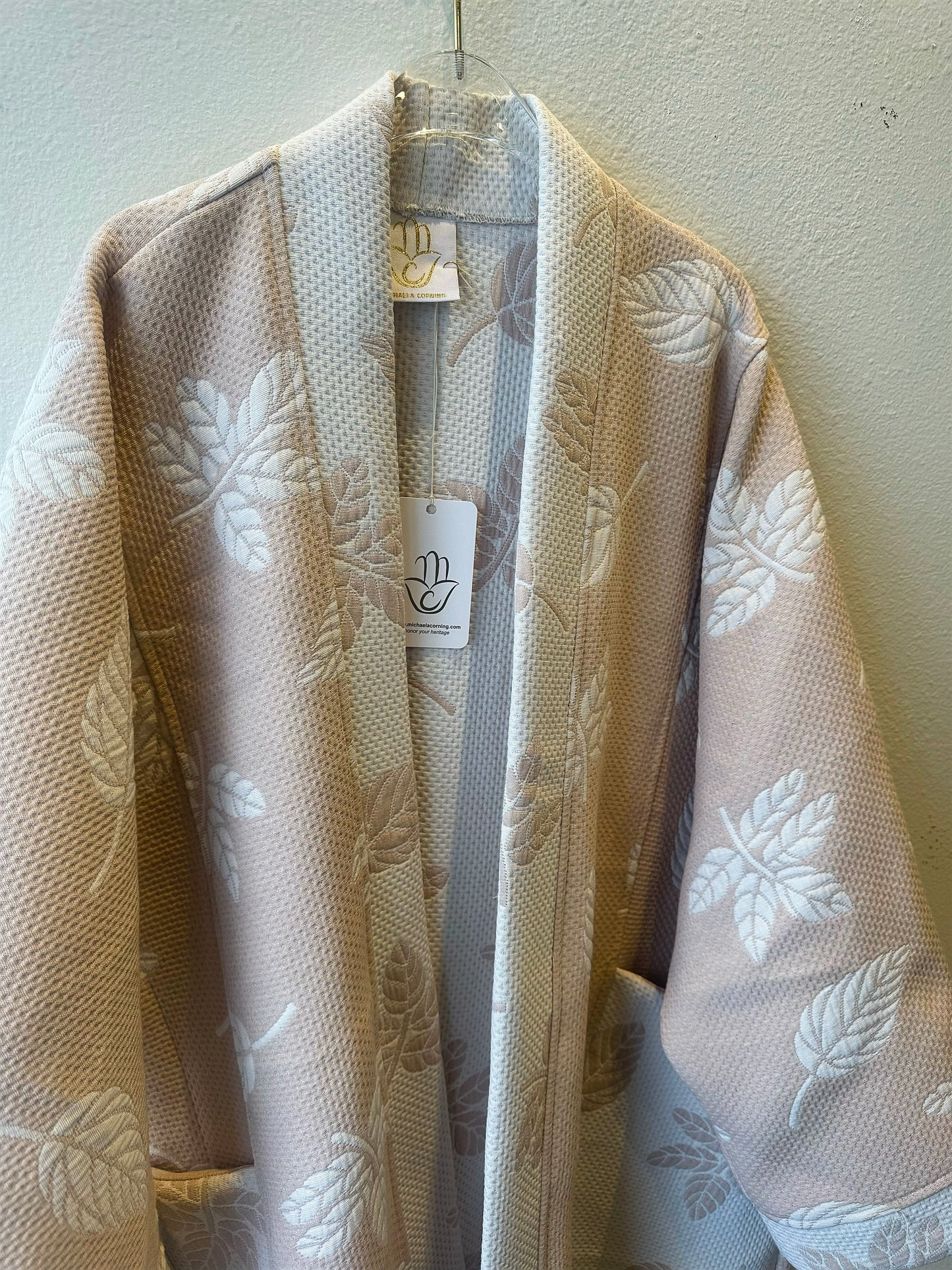 Up-cycled Pocket Anorak Abaya - Sandstone Leaves