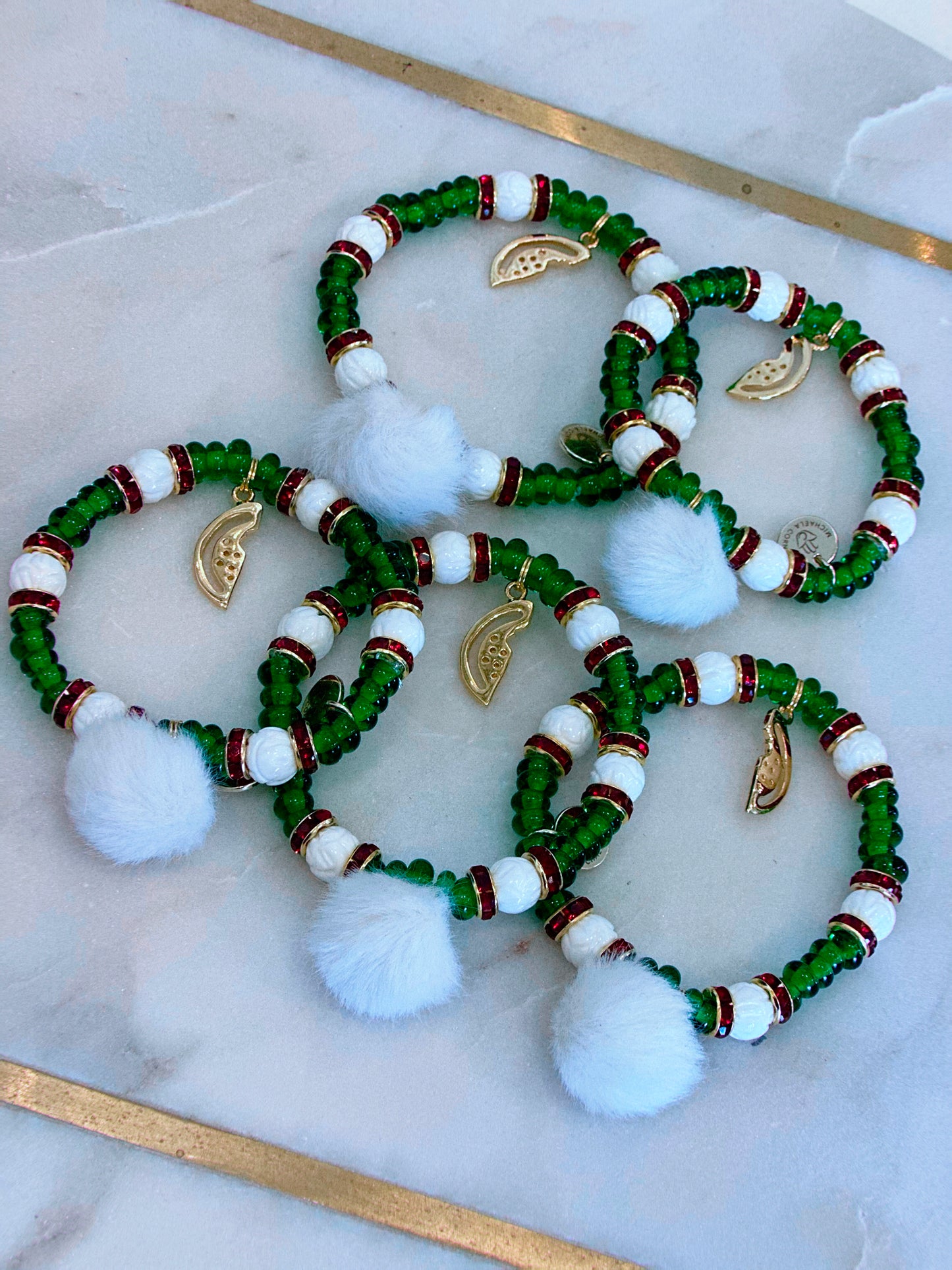 Freedom Bracelet: Green + Puff