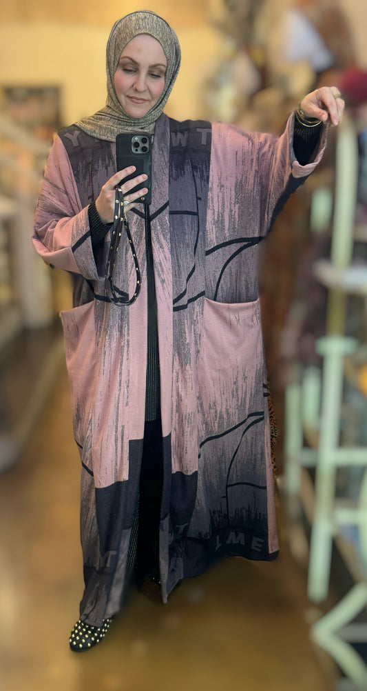 Pocket Anorak Sweater Abaya - Courtside