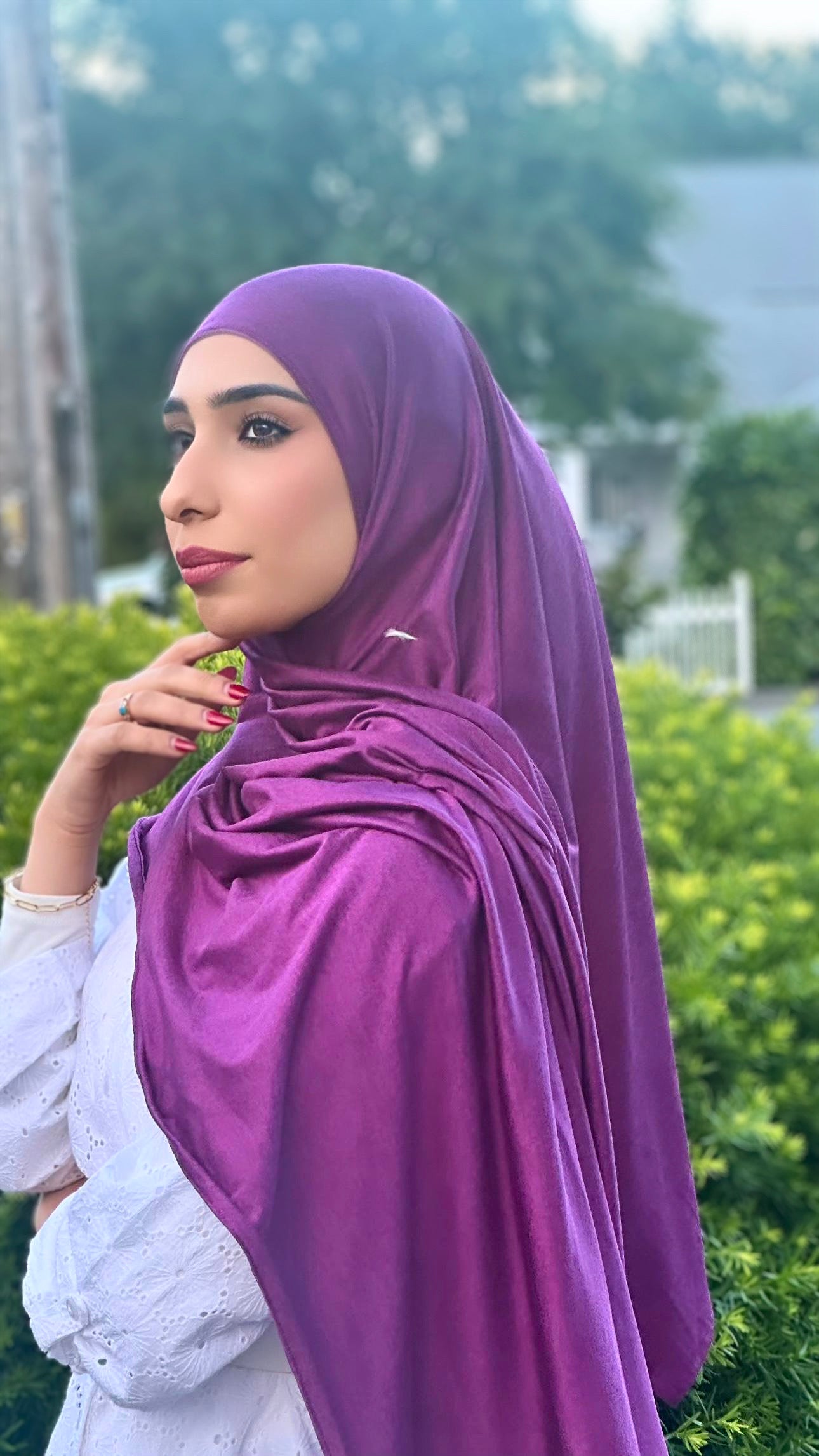 Performance Jersey Hijab: Bright Purple