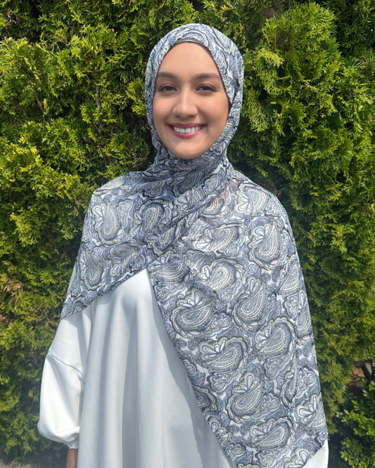 Georgette Chiffon Hijab: Andalus Whisper