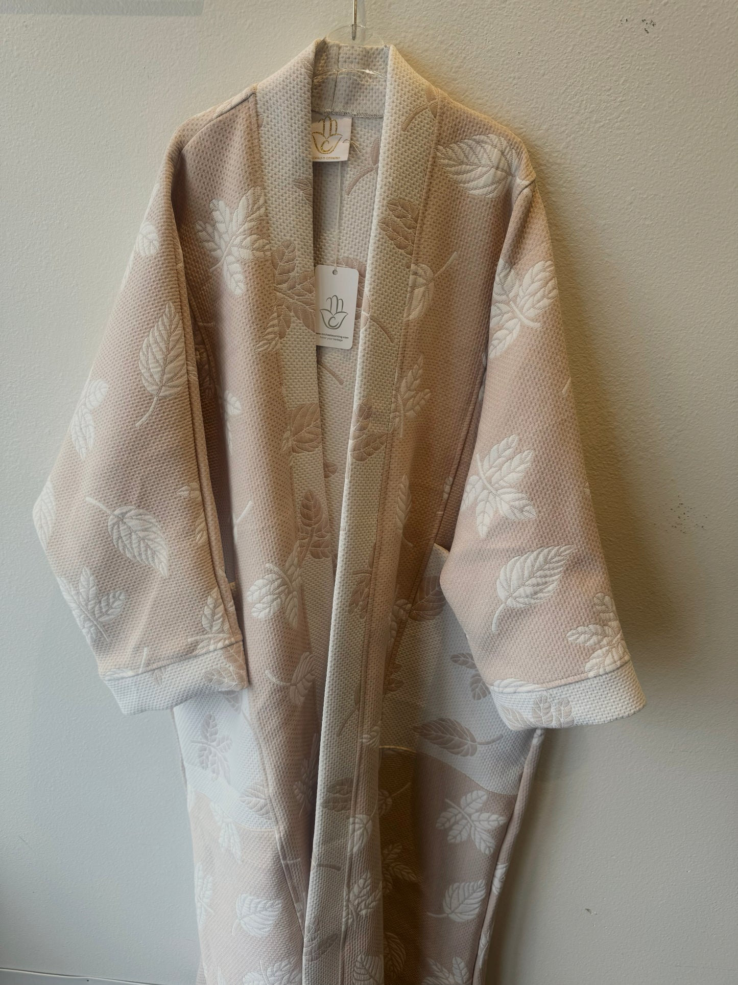 Up-cycled Pocket Anorak Abaya - Sandstone Leaves