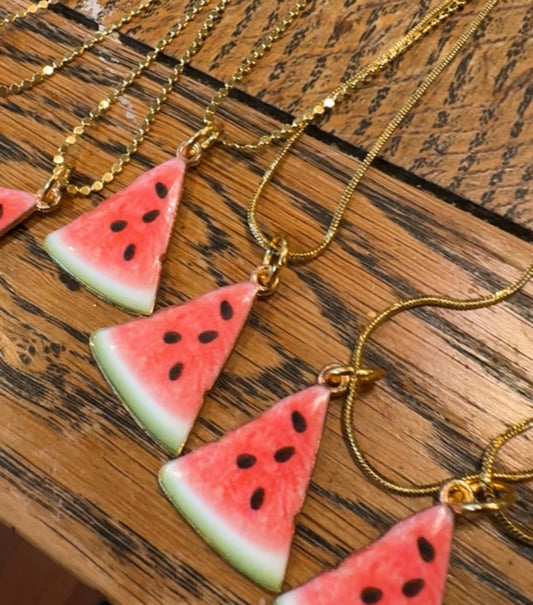 Freedom Watermelon Gold Necklace