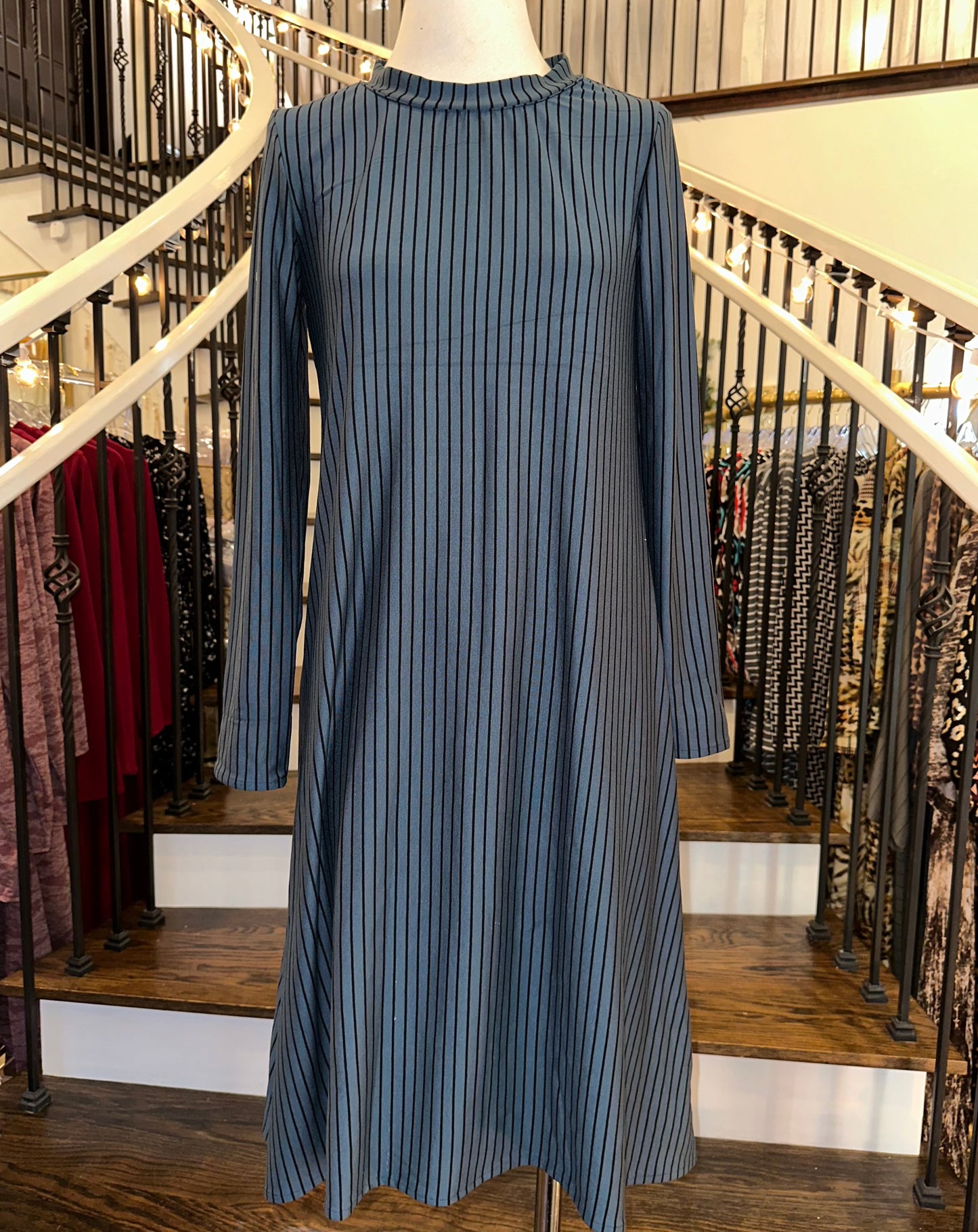 MC Everyday Tunic - Striped Dark Sea Blue