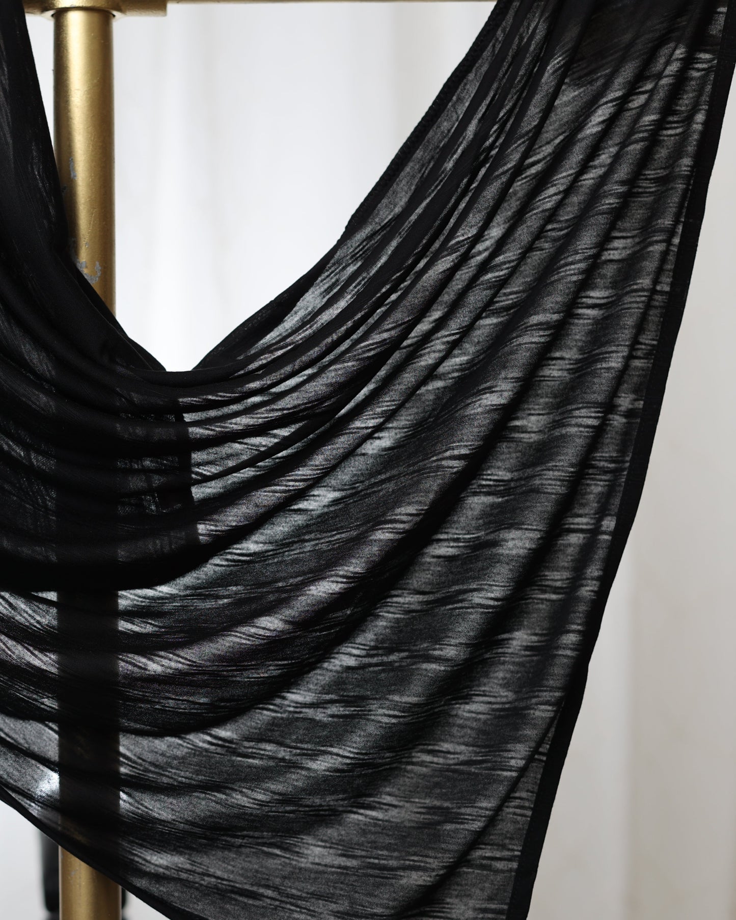 Sporty Jersey Hijab: Burnout Black