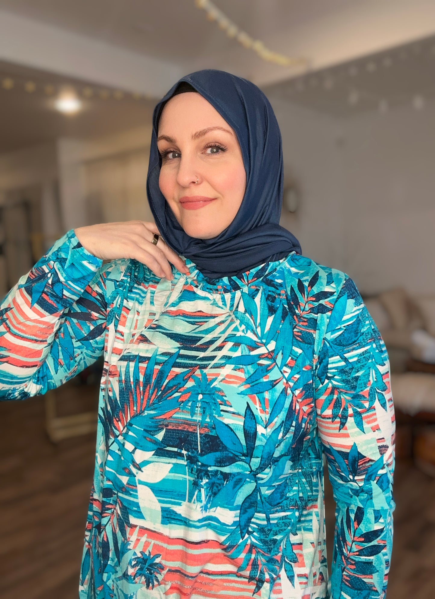 MC Everyday Active Tunic - Blue Ocean Palms