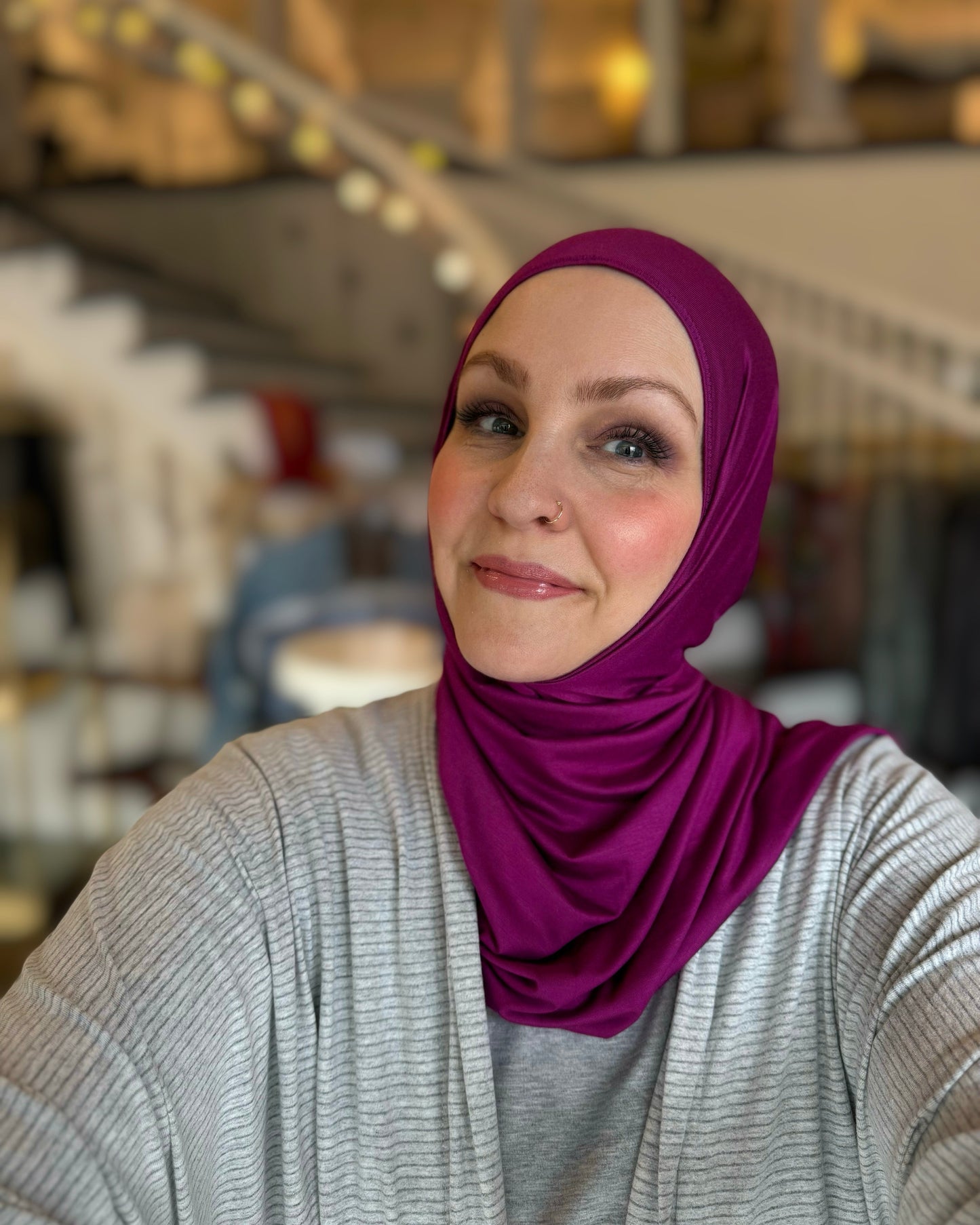 Jersey Hijab: Magenta Berry