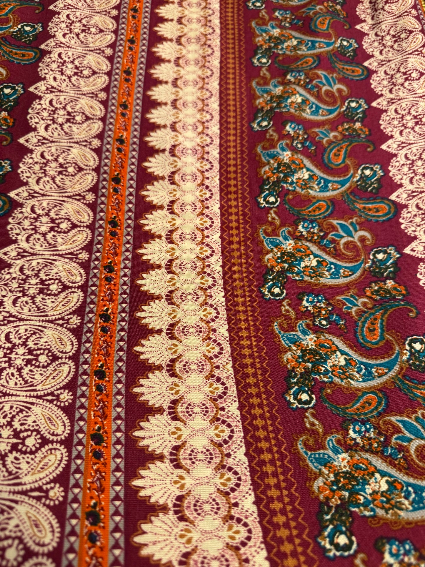 Printed Jersey Hijab: Andalusian Paisley