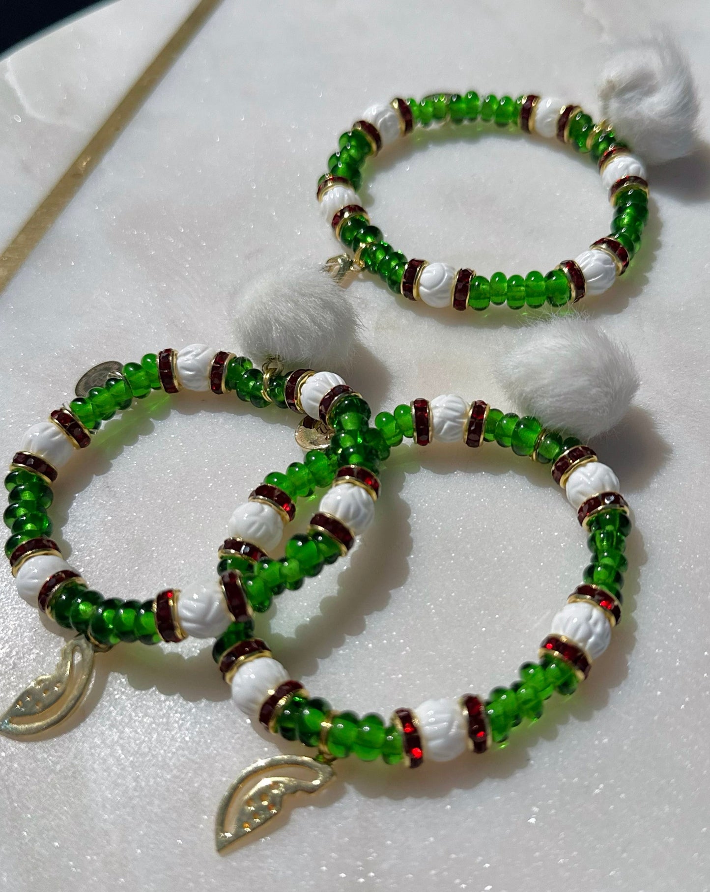 Freedom Bracelet: Green + Puff