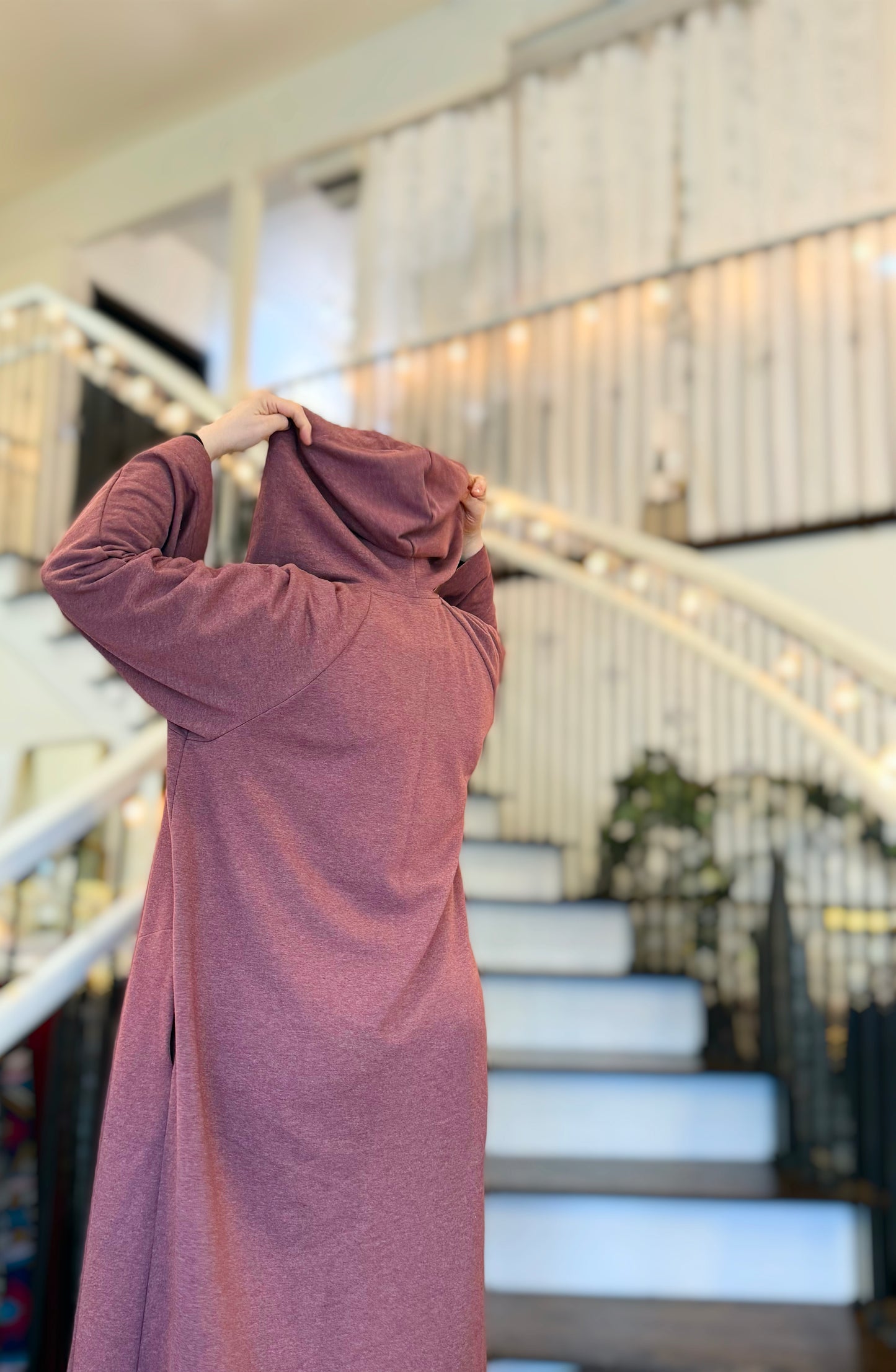Laila Oversized Hooded Cardigan - Copper Rose