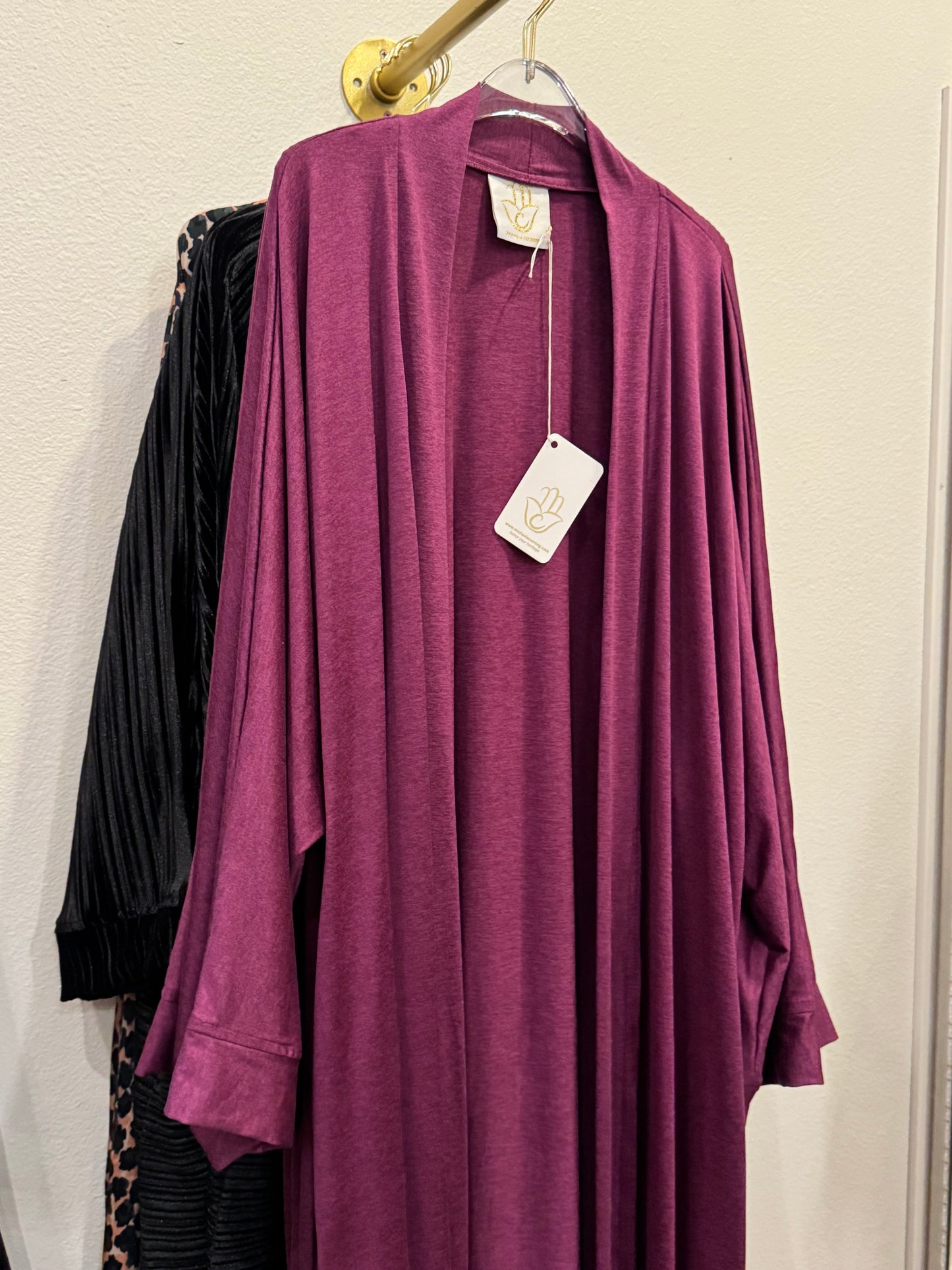 Nour Oversized Abaya - Purple Performance Jersey