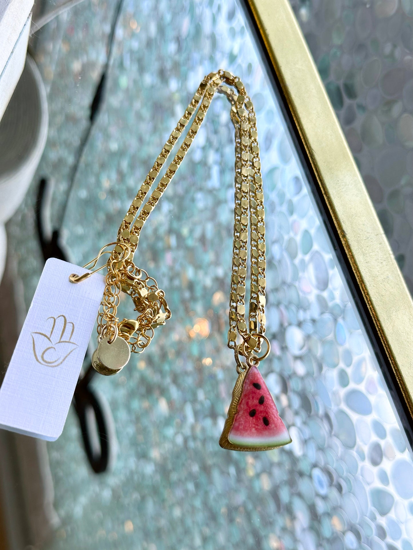Freedom Watermelon Gold Necklace