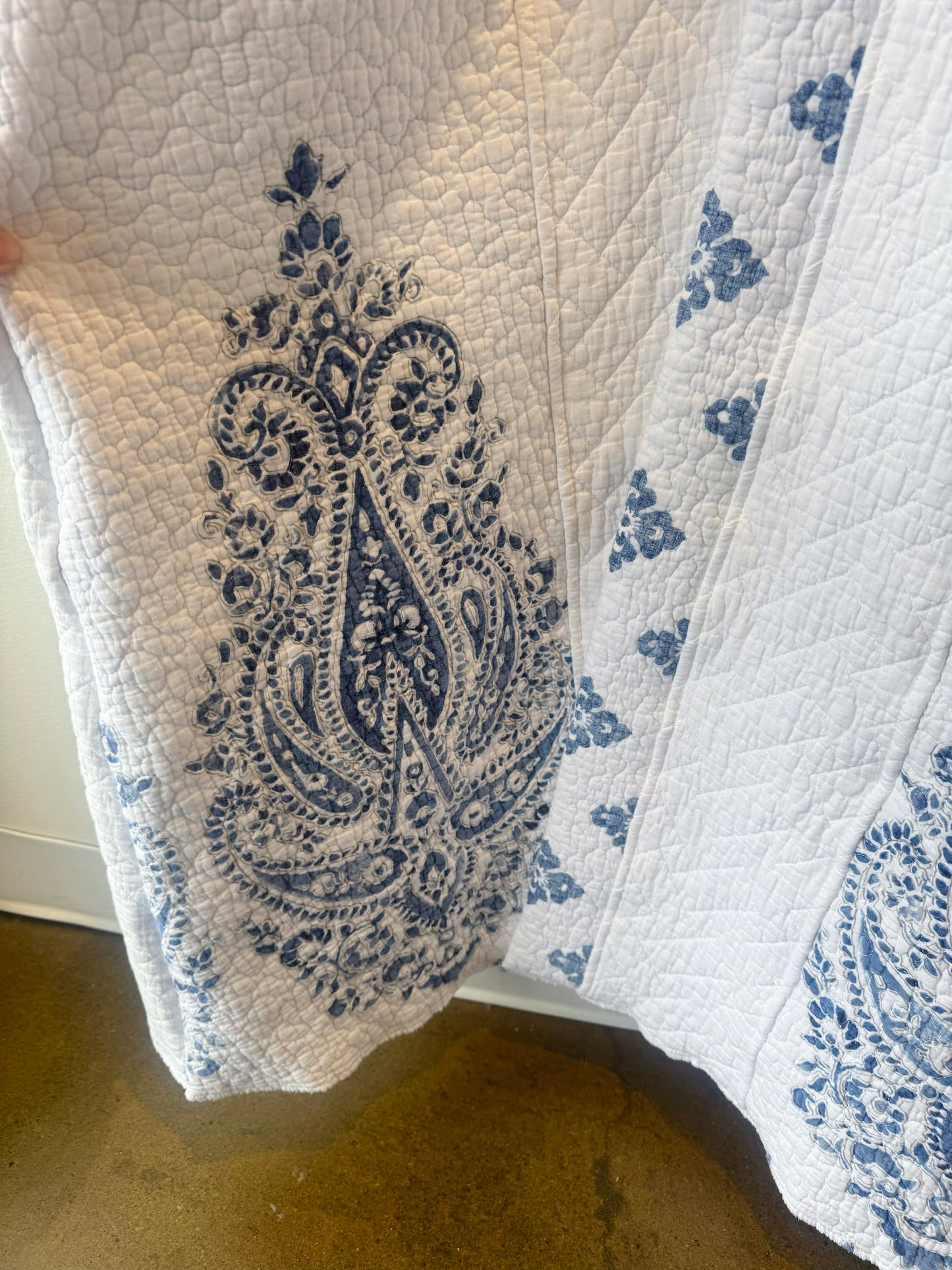 Up-cycled Pocket Anorak Abaya - Indigo Paisley