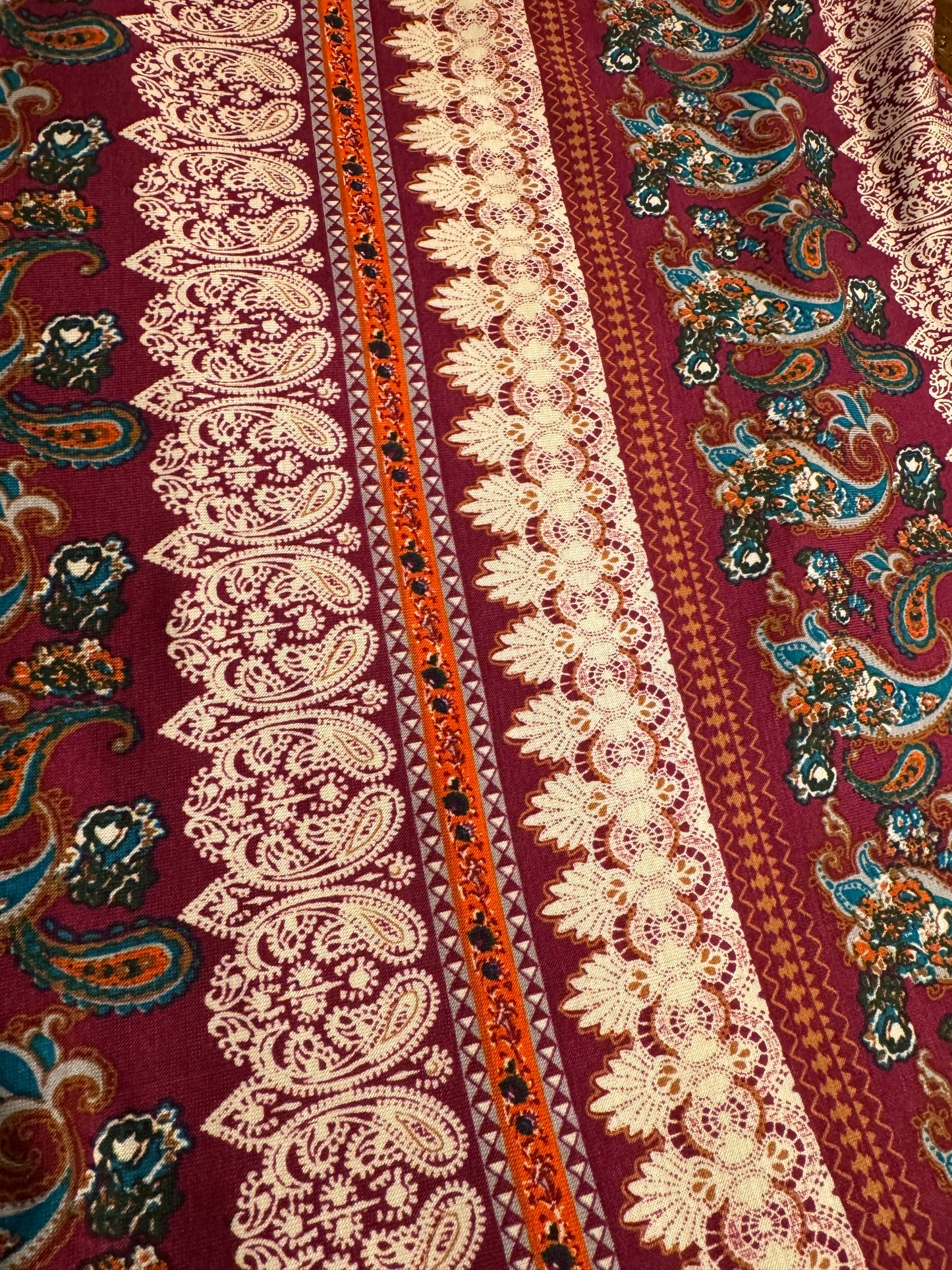 Printed Jersey Hijab: Andalusian Paisley