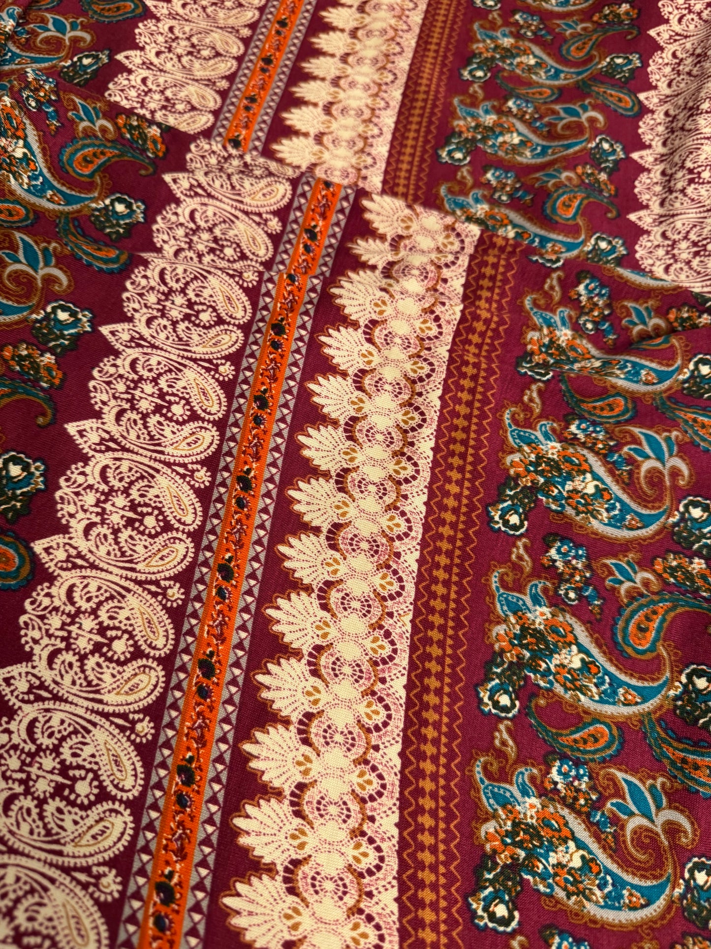 Printed Jersey Hijab: Andalusian Paisley