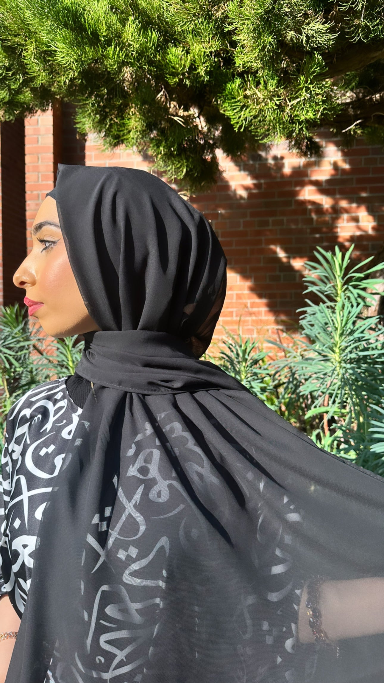 Chiffon Hijab: Black Raven