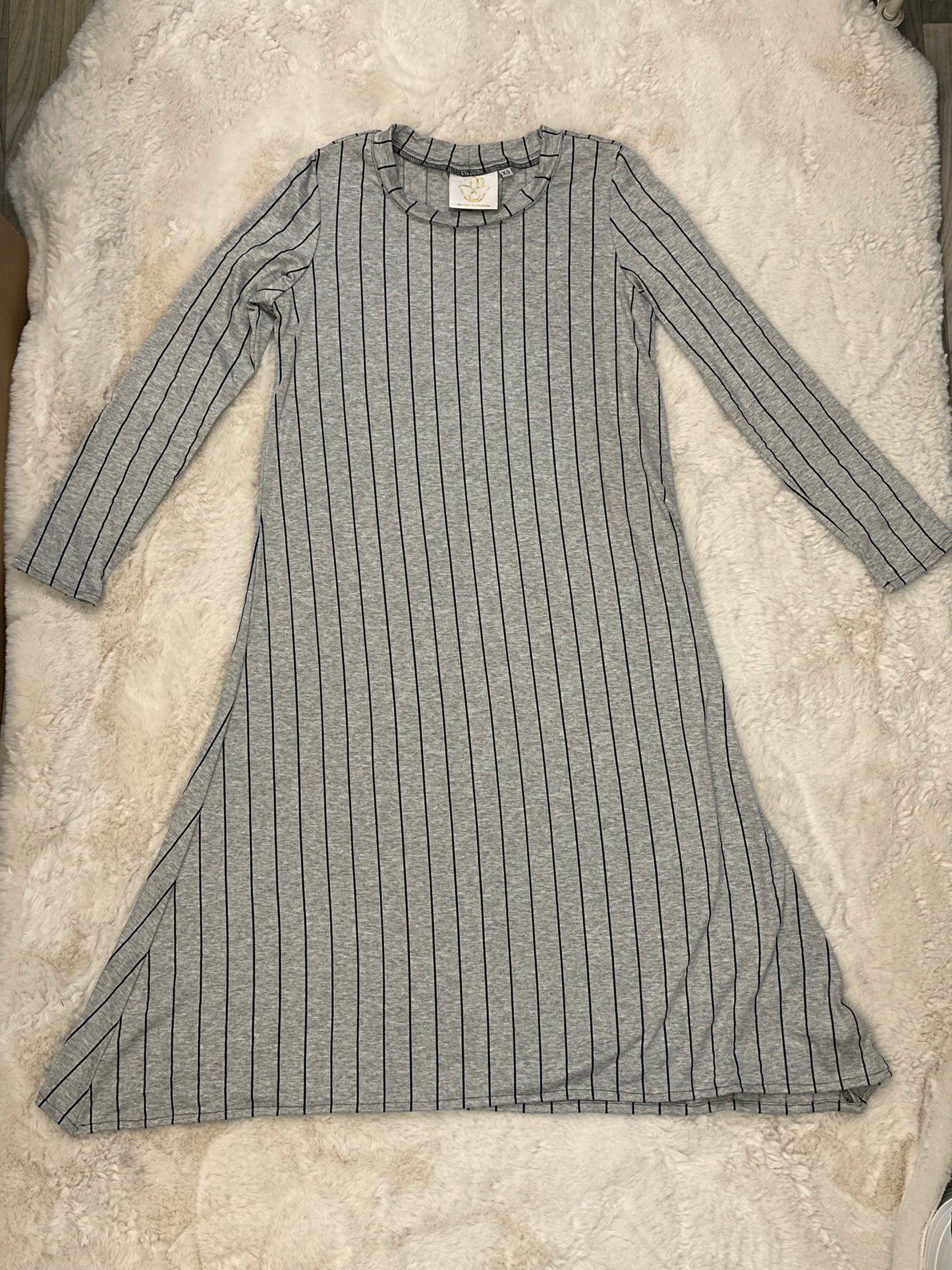 MC Everyday Tunic - Striped Heather Grey