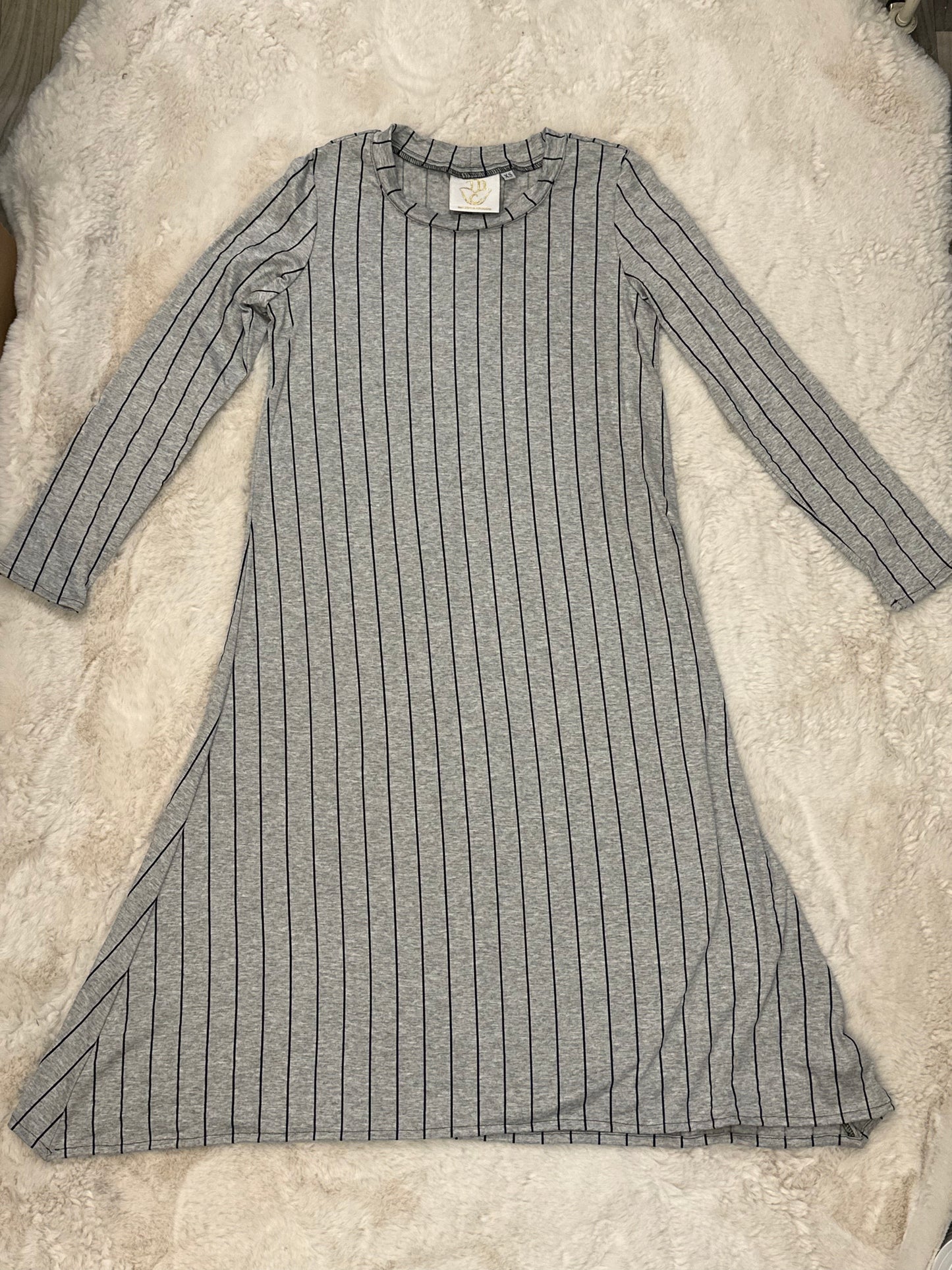 MC Everyday Tunic - Striped Heather Grey