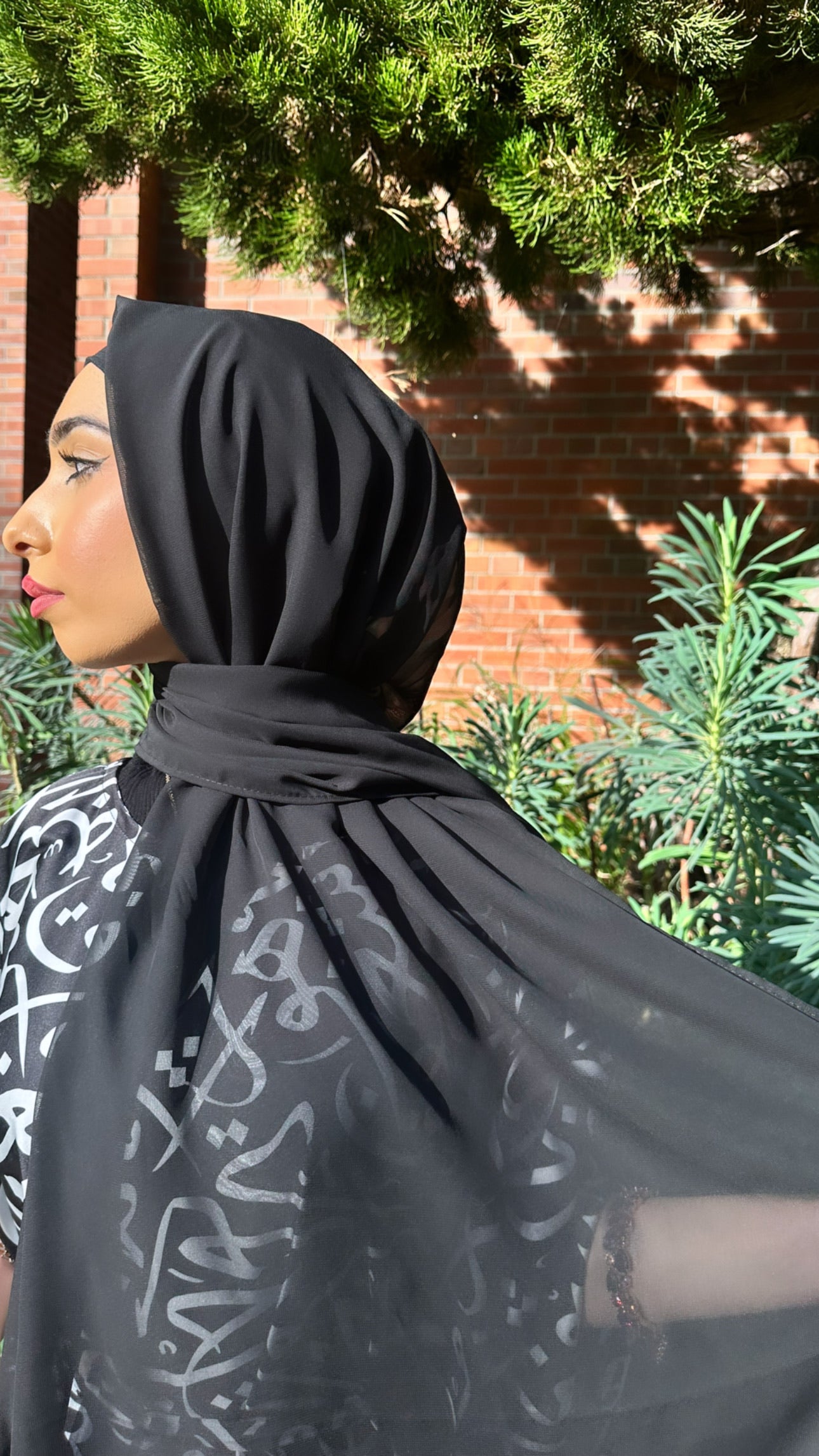 Chiffon Hijab: Black Raven