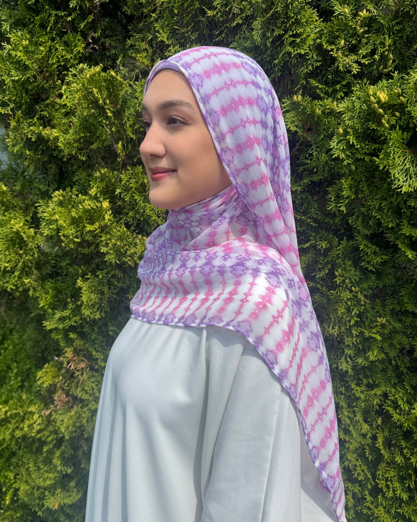 Georgette Chiffon Hijab: Lavender Halawa