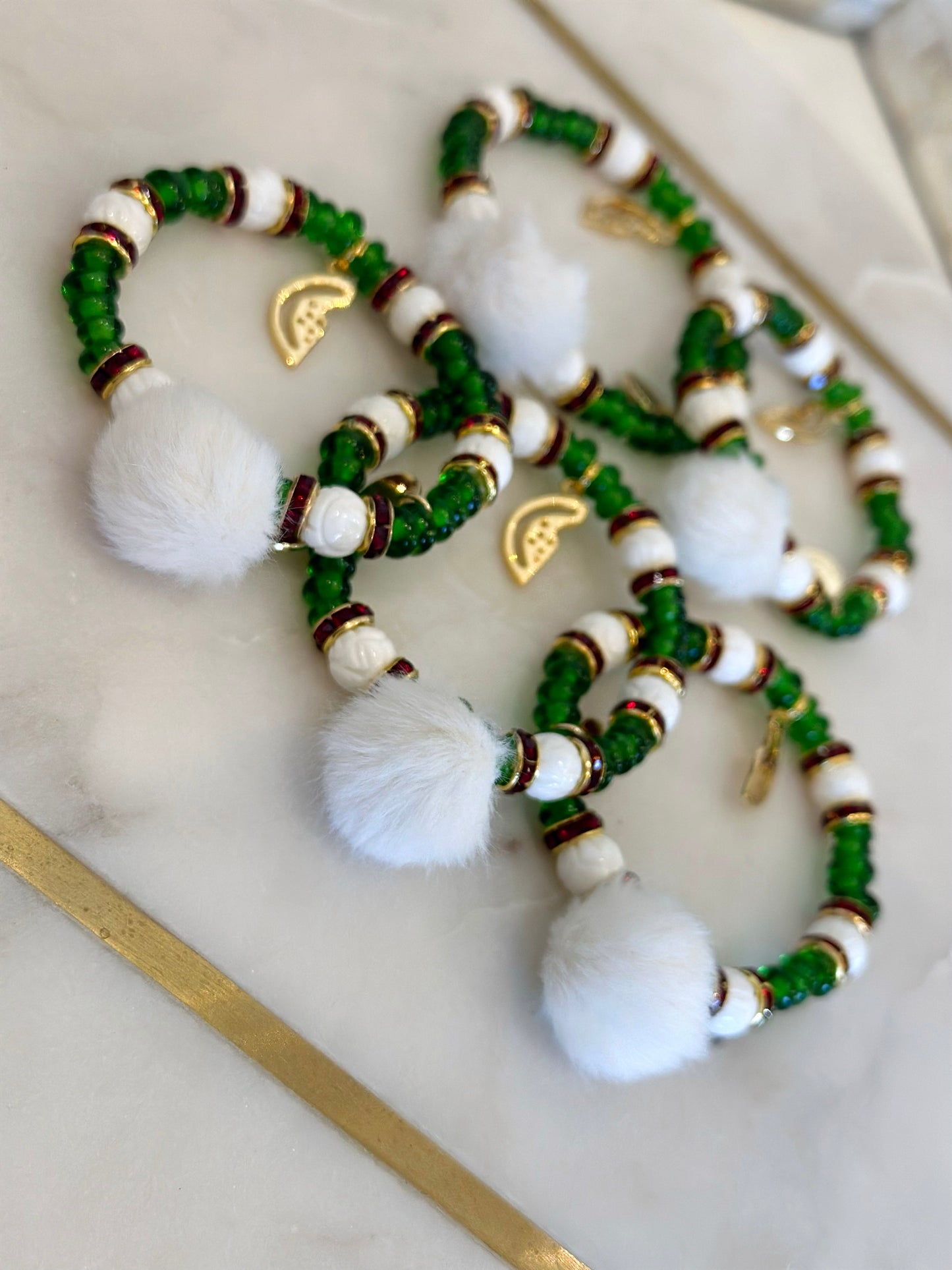 Freedom Bracelet: Green + Puff