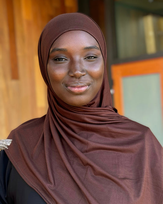 Jersey Hijab: Rich Espresso