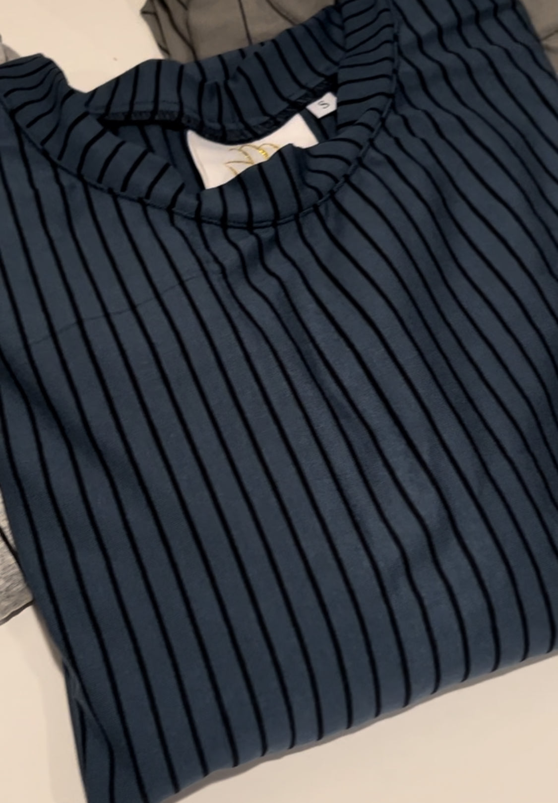 MC Everyday Tunic - Striped Dark Sea Blue