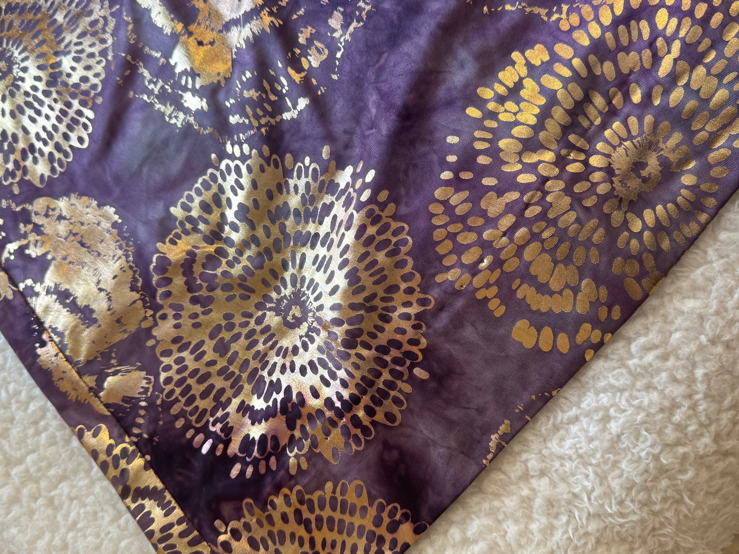 Metallic Palazzo Pant: Copper Floral