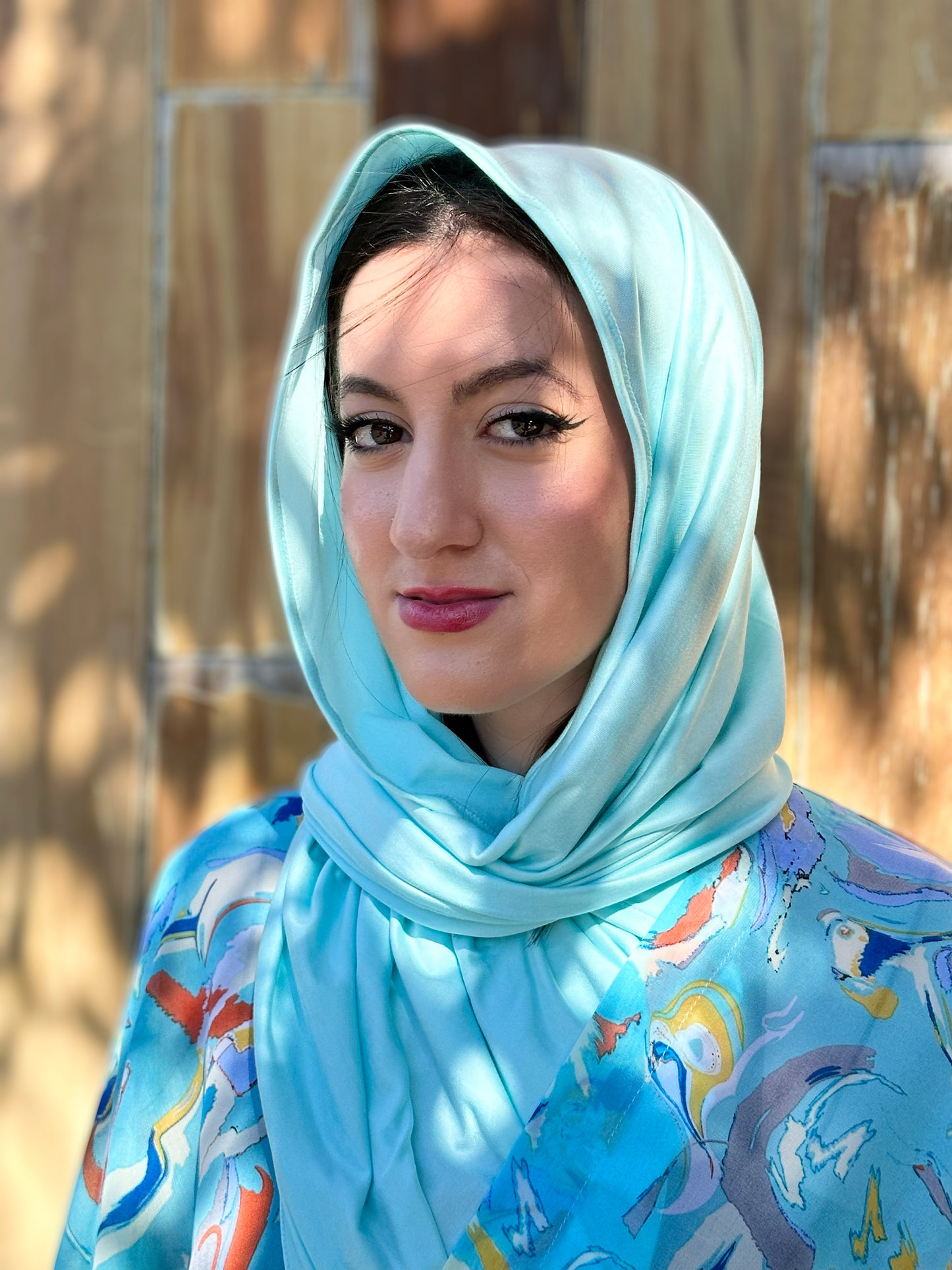 Signature MC Kimono: Sky Blue Fiery Marble