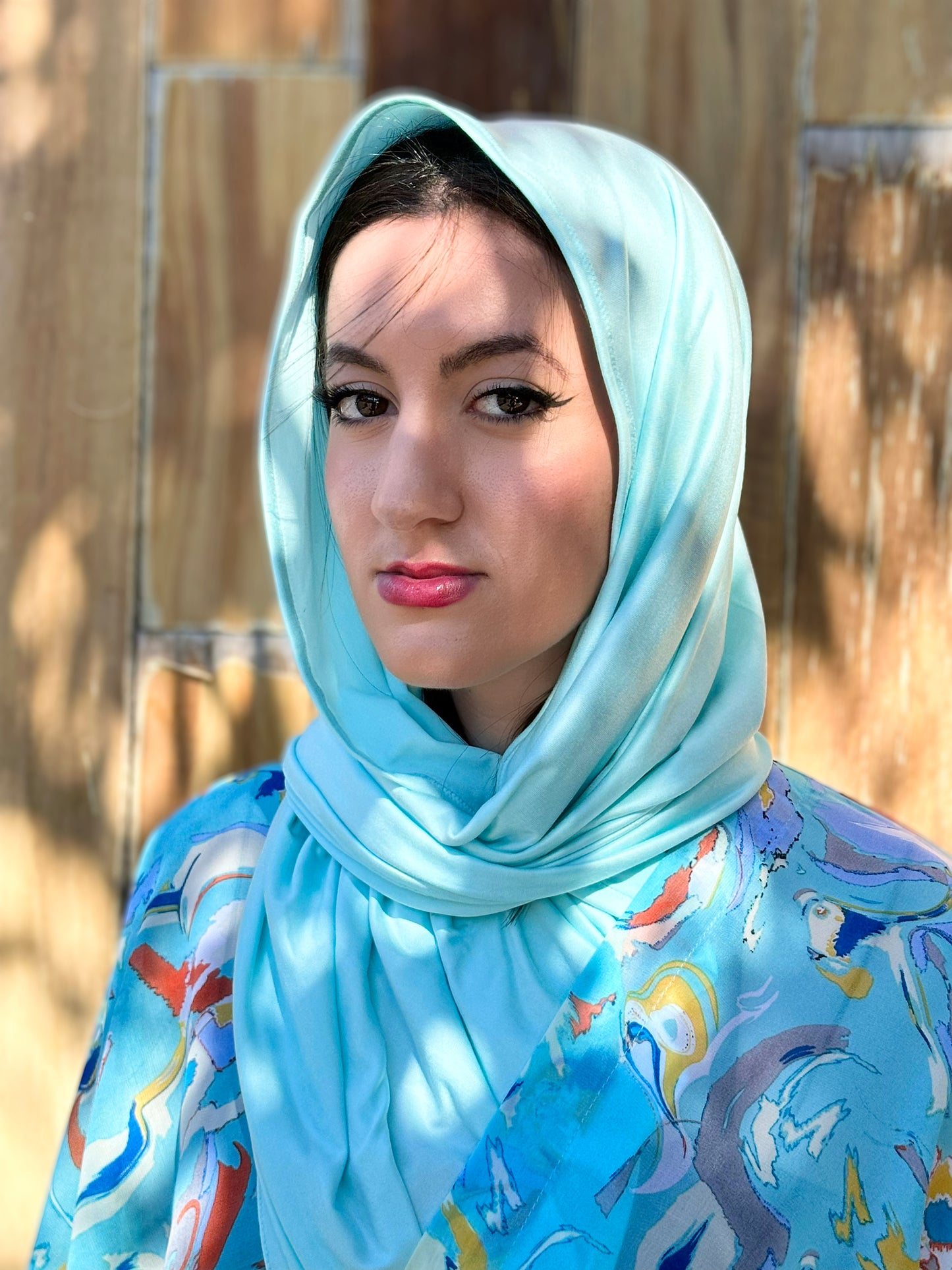 Signature MC Kimono: Sky Blue Fiery Marble