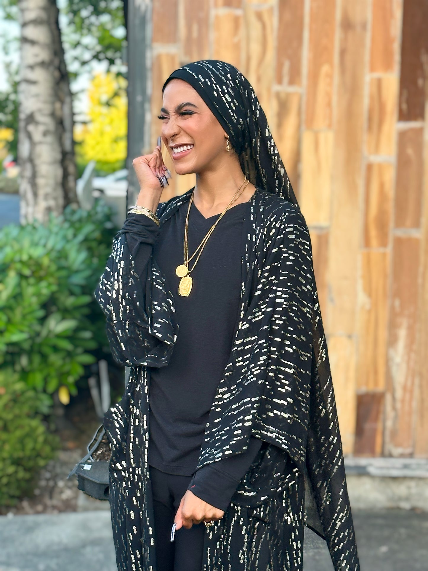 Signature MC Kimono: Black & Gold Royalty
