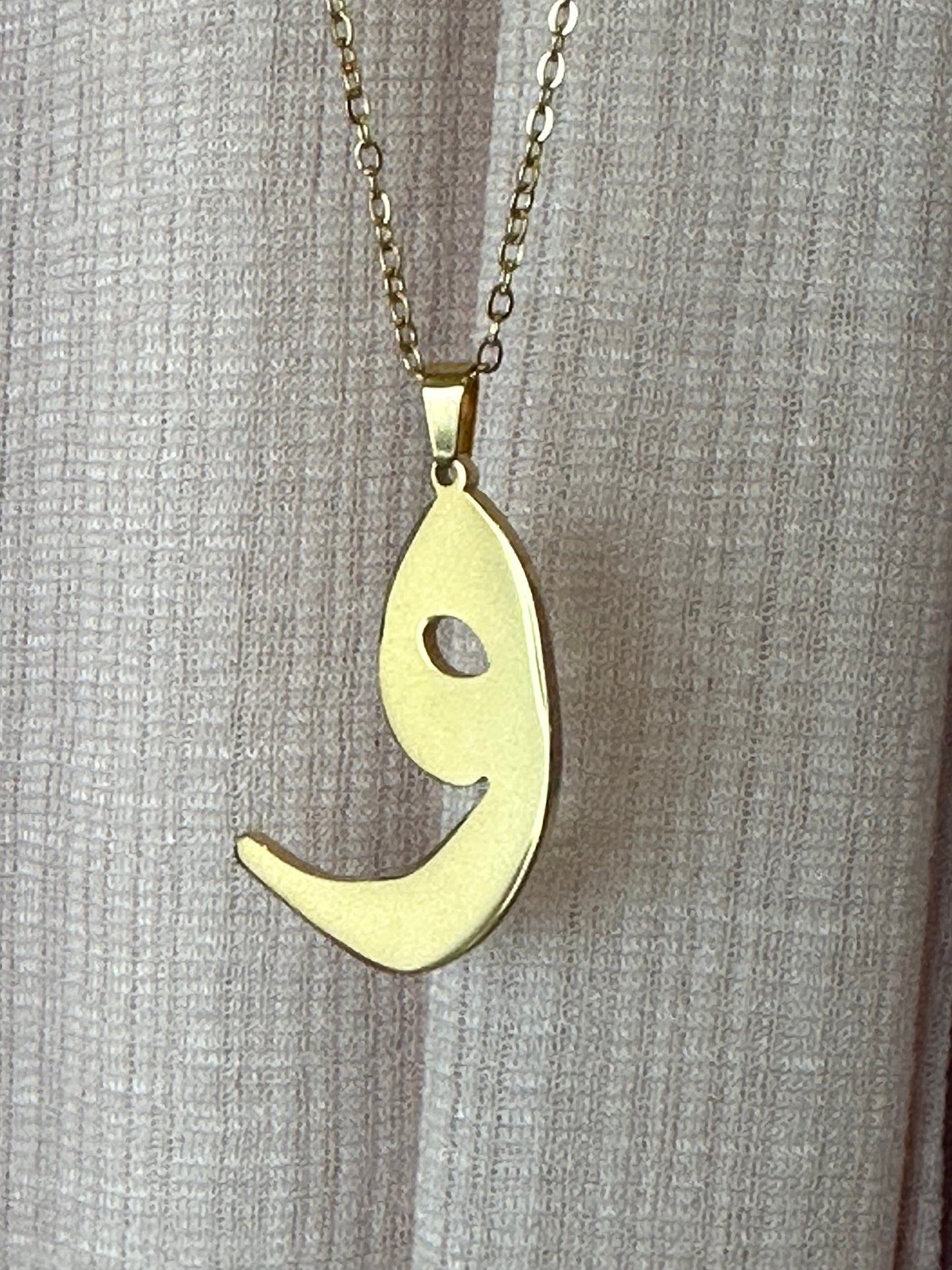 Gold Necklace: Sultana Arabic Letter