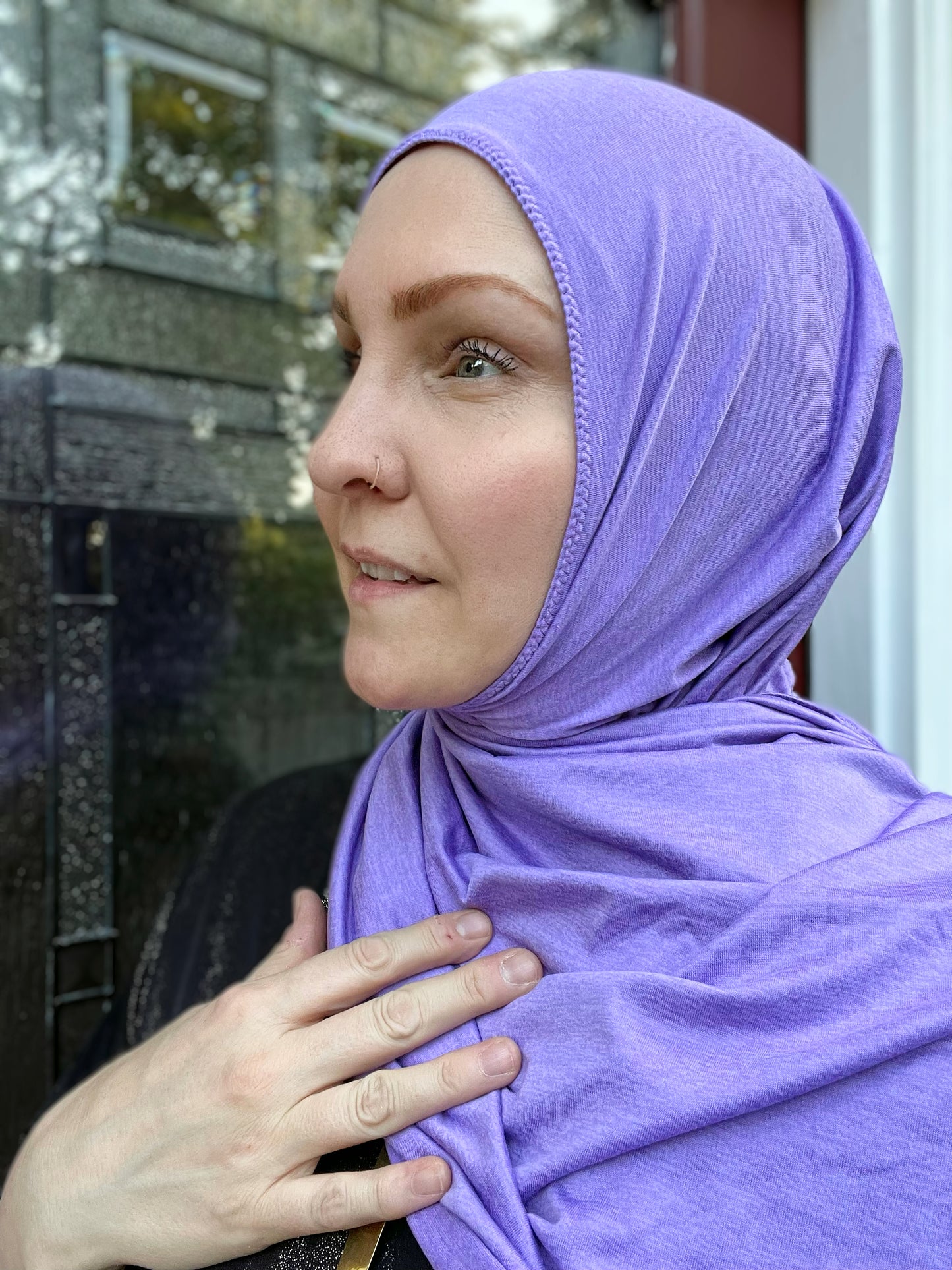 Performance Jersey Hijab: Deep Lilac