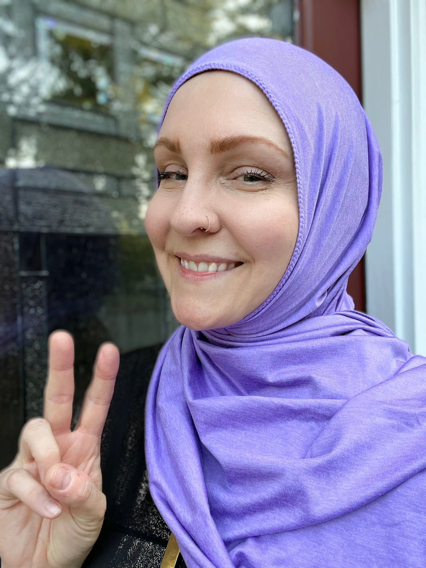 Performance Jersey Hijab: Deep Lilac