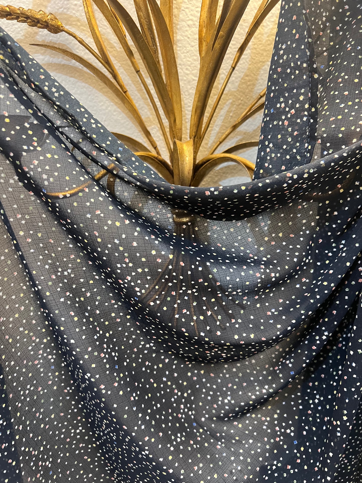 Crinkle Chiffon Hijab: Midnight Funfeti Sprinkles