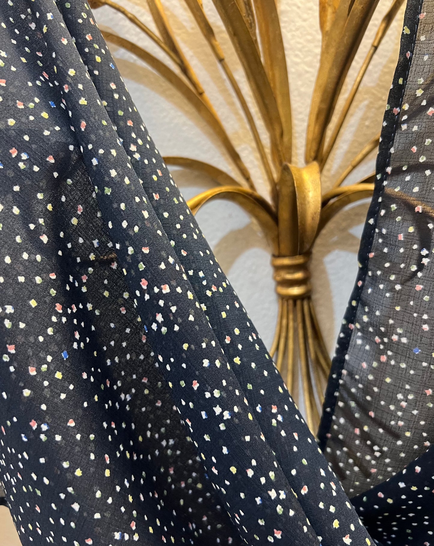 Crinkle Chiffon Hijab: Midnight Funfeti Sprinkles