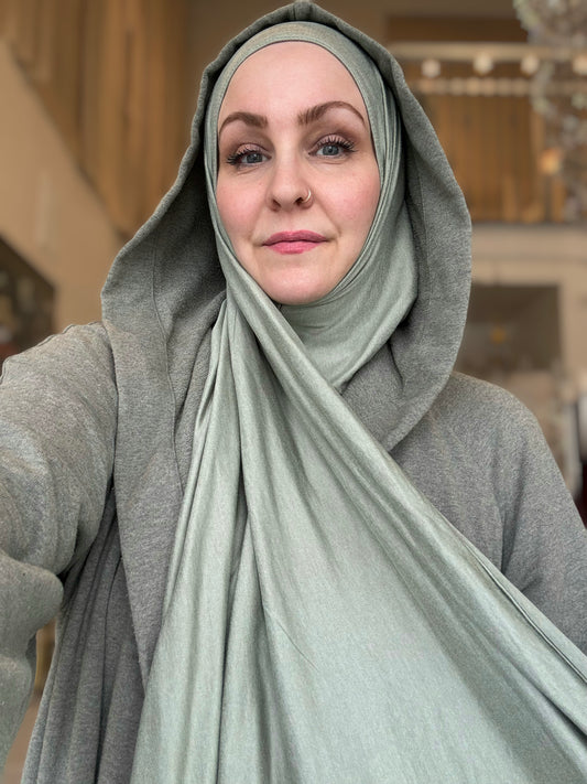 Laila Oversized Hooded Cardigan - Sage