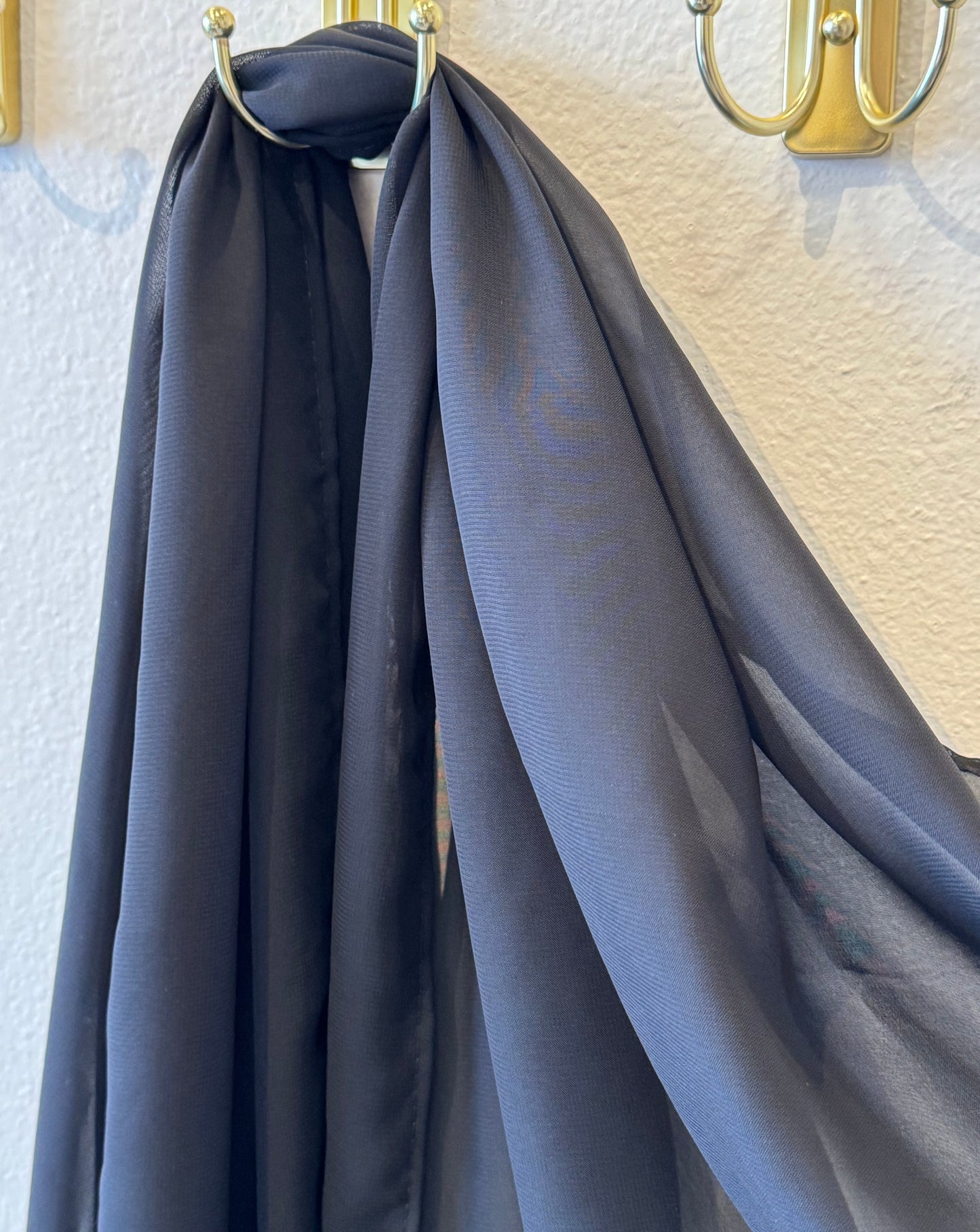 Chiffon Hijab: Black Raven