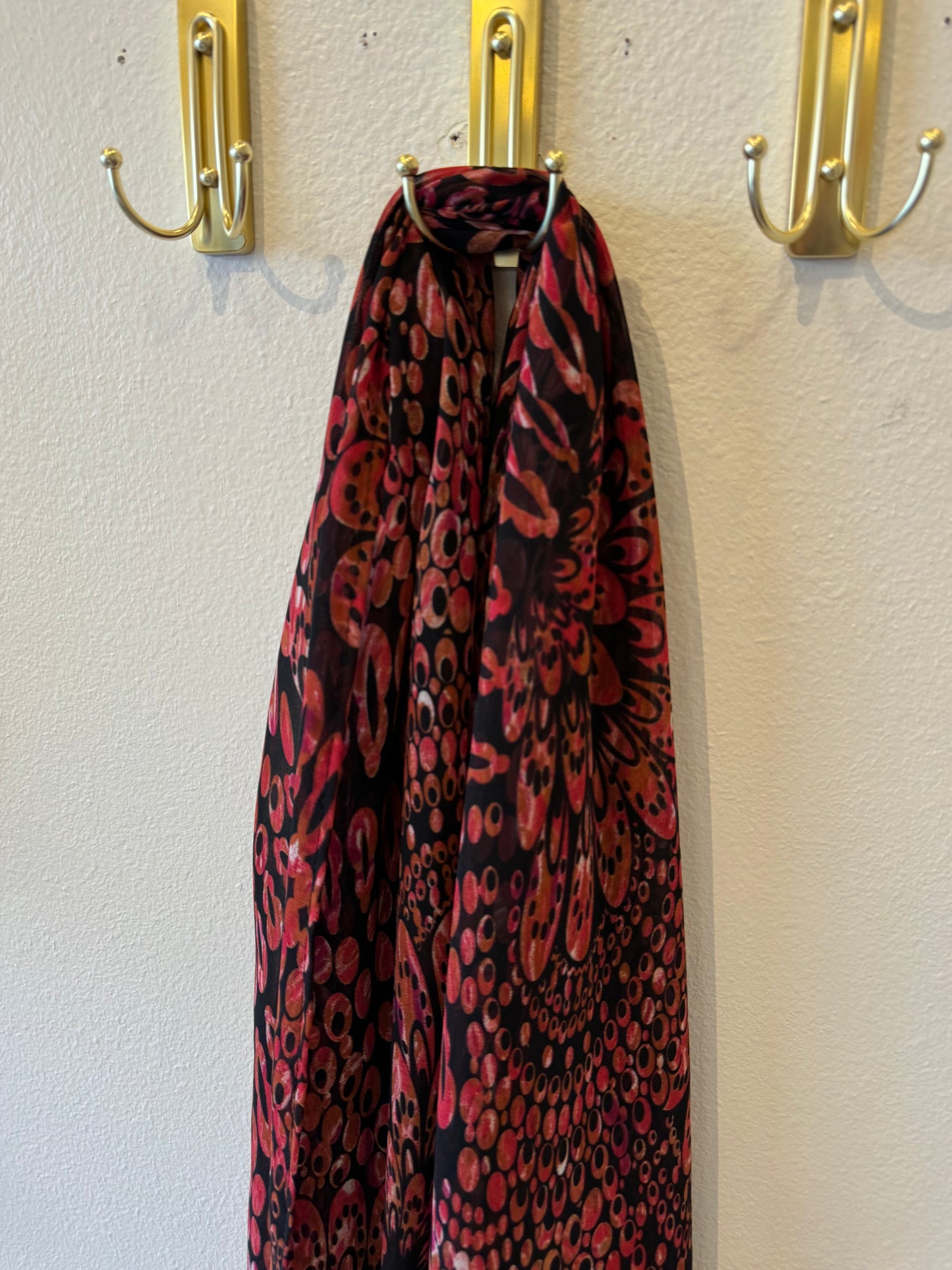 Crepe Chiffon Hijab: French Auburn Plumes