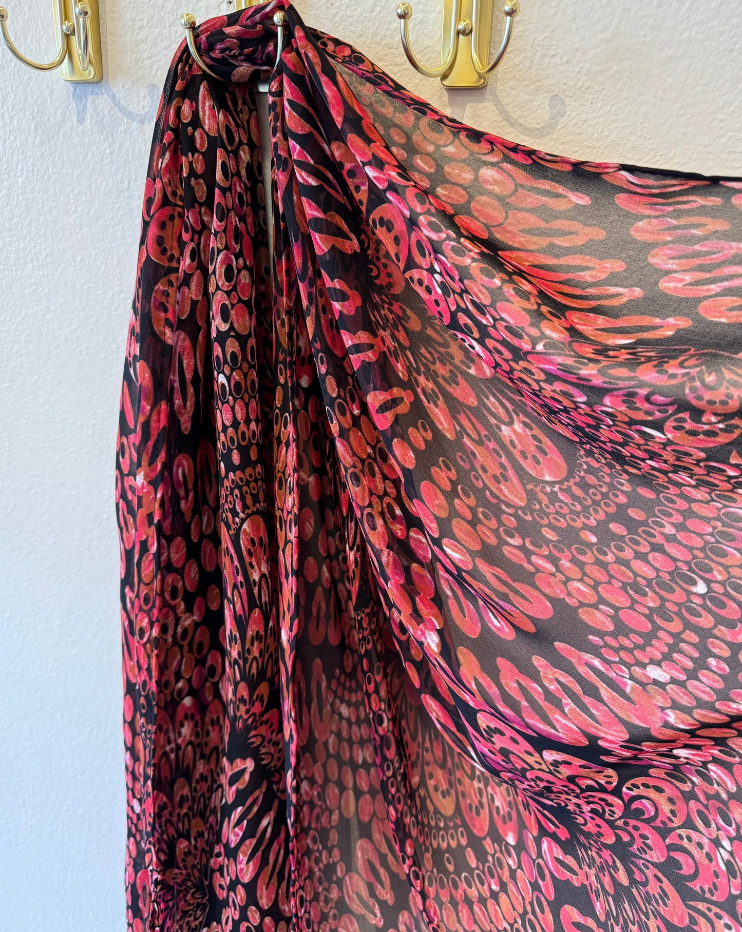 Crepe Chiffon Hijab: French Auburn Plumes