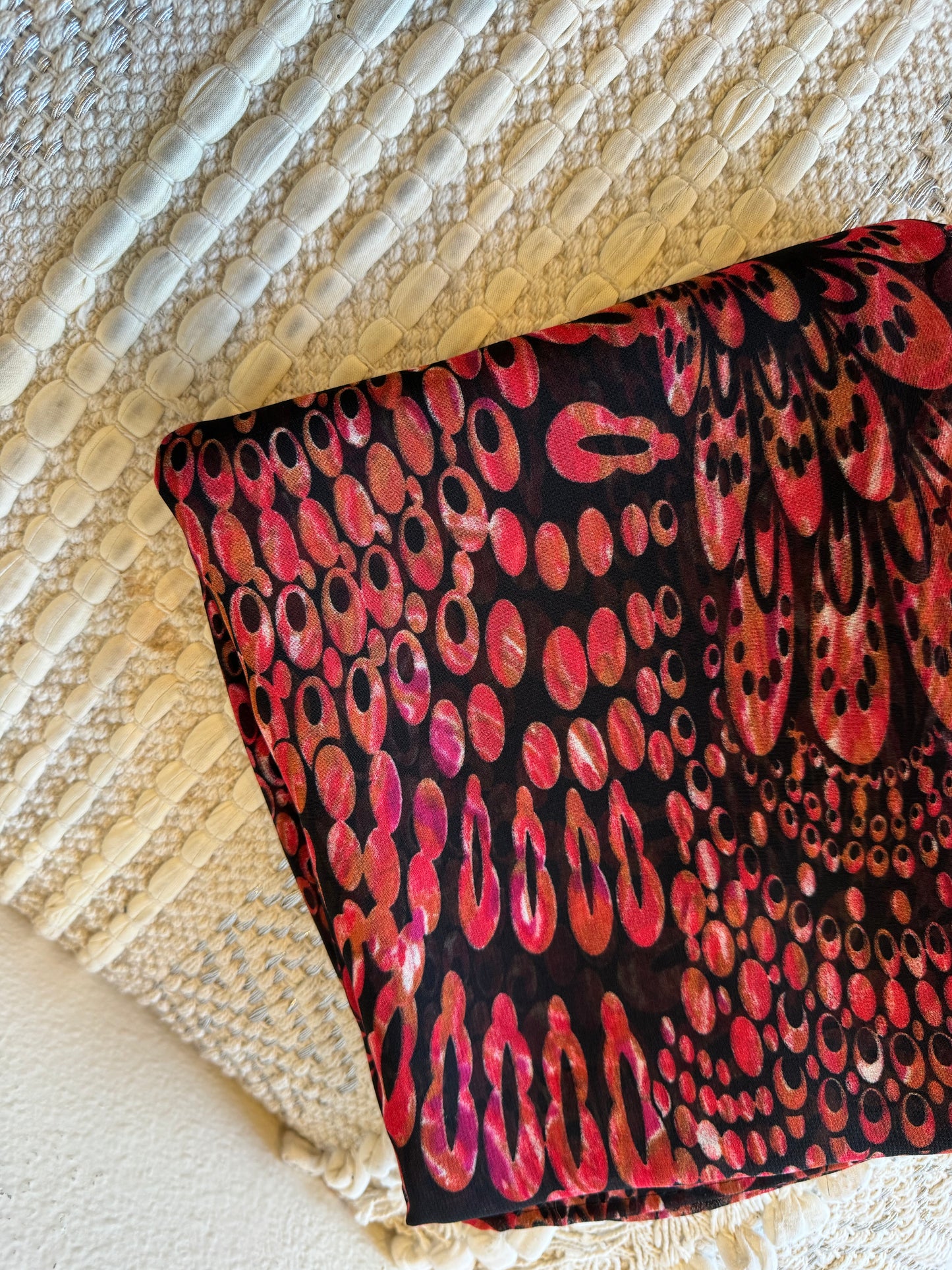 Crepe Chiffon Hijab: French Auburn Plumes