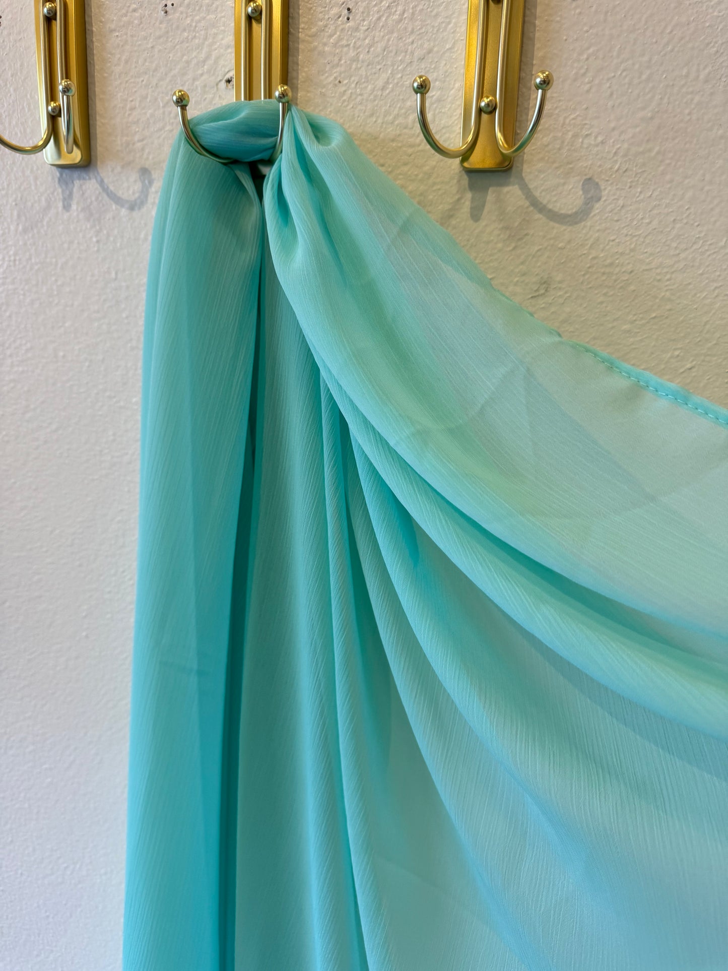 Crinkle Chiffon Hijab: Soft Spearmint