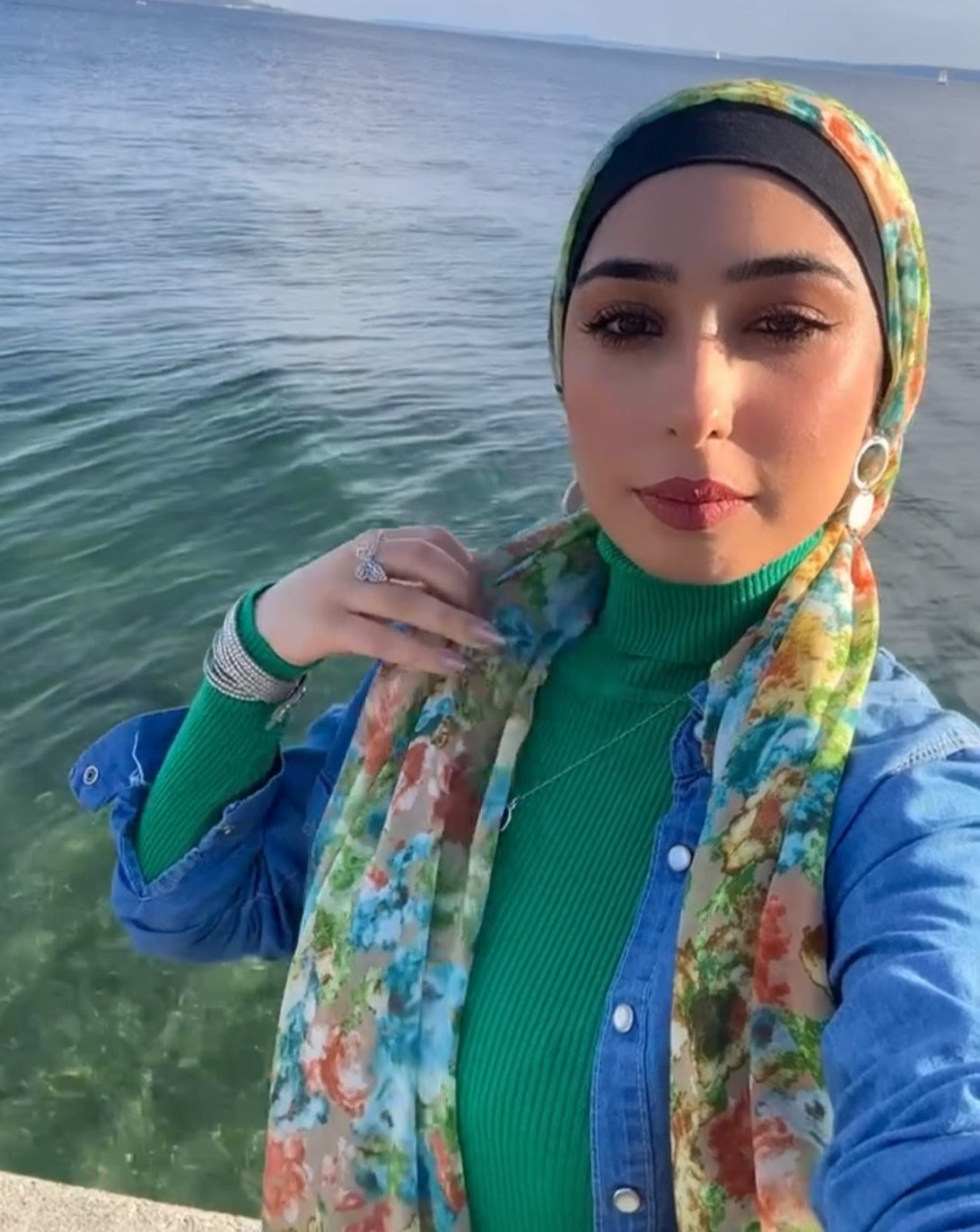 Chiffon Hijab: Monet's Garden